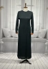 HESNA 8480 ELBİSE - YEŞİL - (Asorti: 3-6)