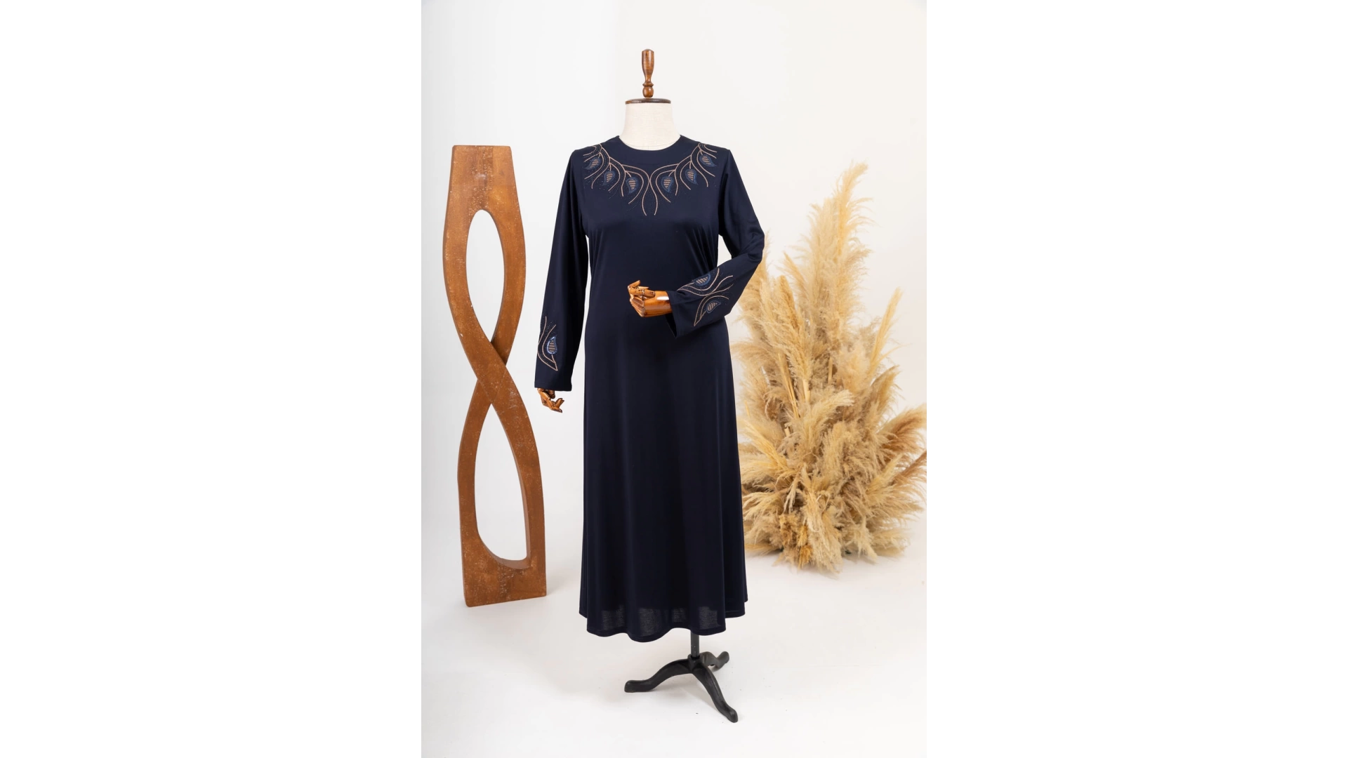 HESNA 8303 NAKIŞLI ELBİSE