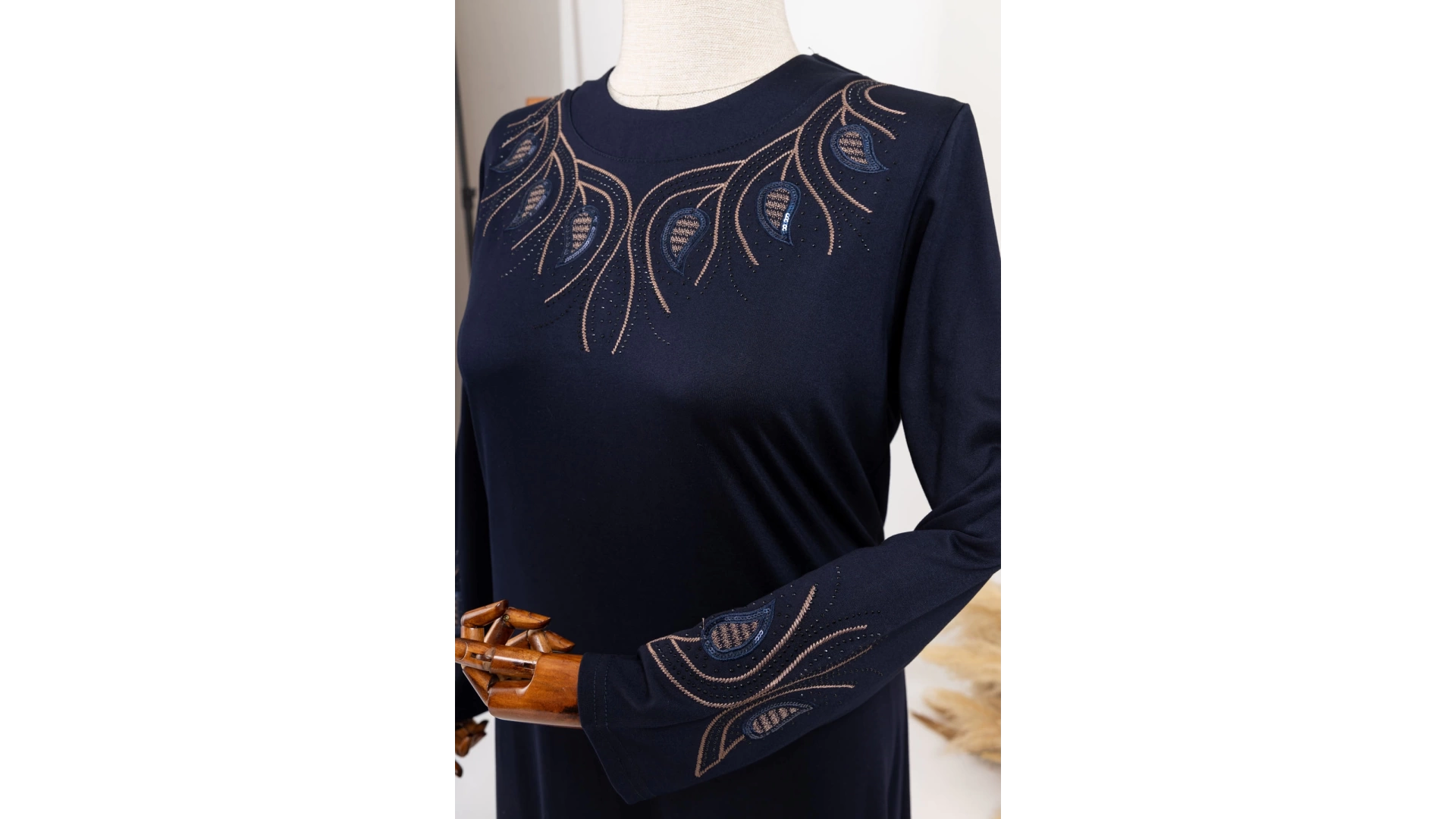 HESNA 8303 NAKIŞLI ELBİSE