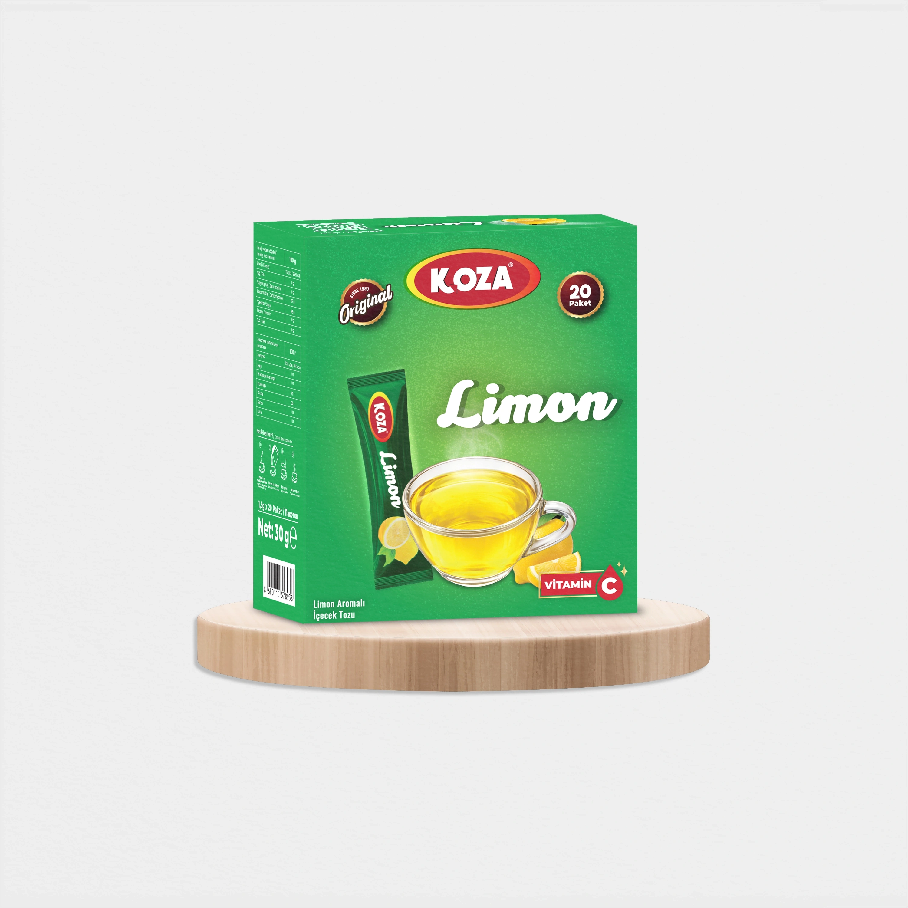 Tek İçimlik Limon Aromalı İçecek Tozu (20 Stick)