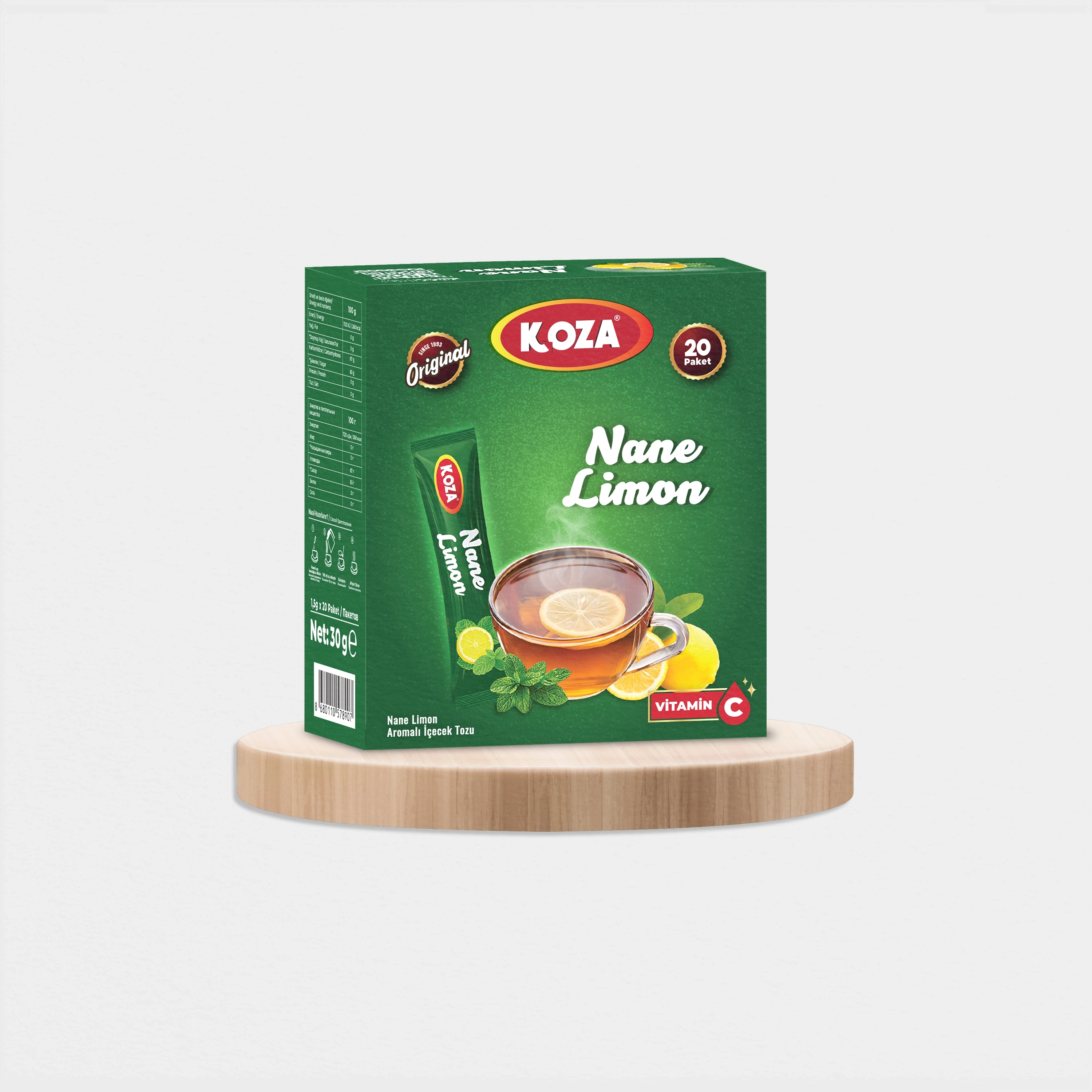 Tek İçimlik Nane Limon Aromalı İçecek Tozu (20 Stick)