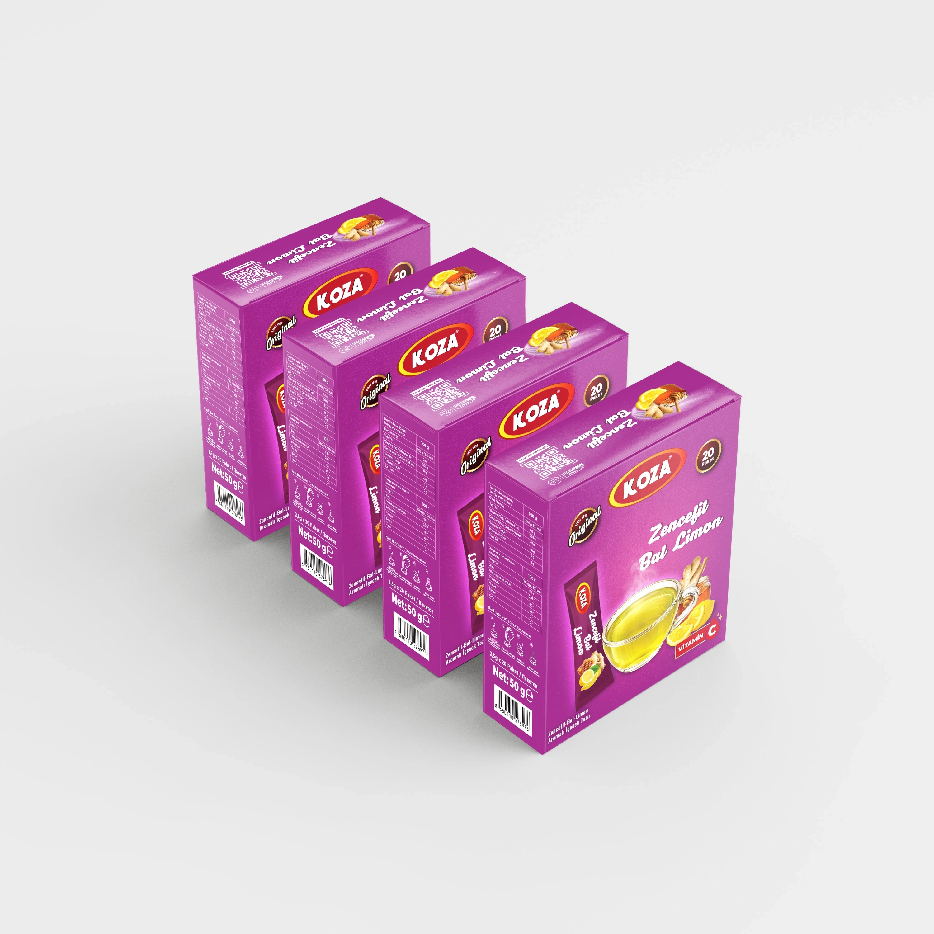 Tek İçimlik Zencefil Bal Limon Aromalı İçecek Tozu (20 Stick)