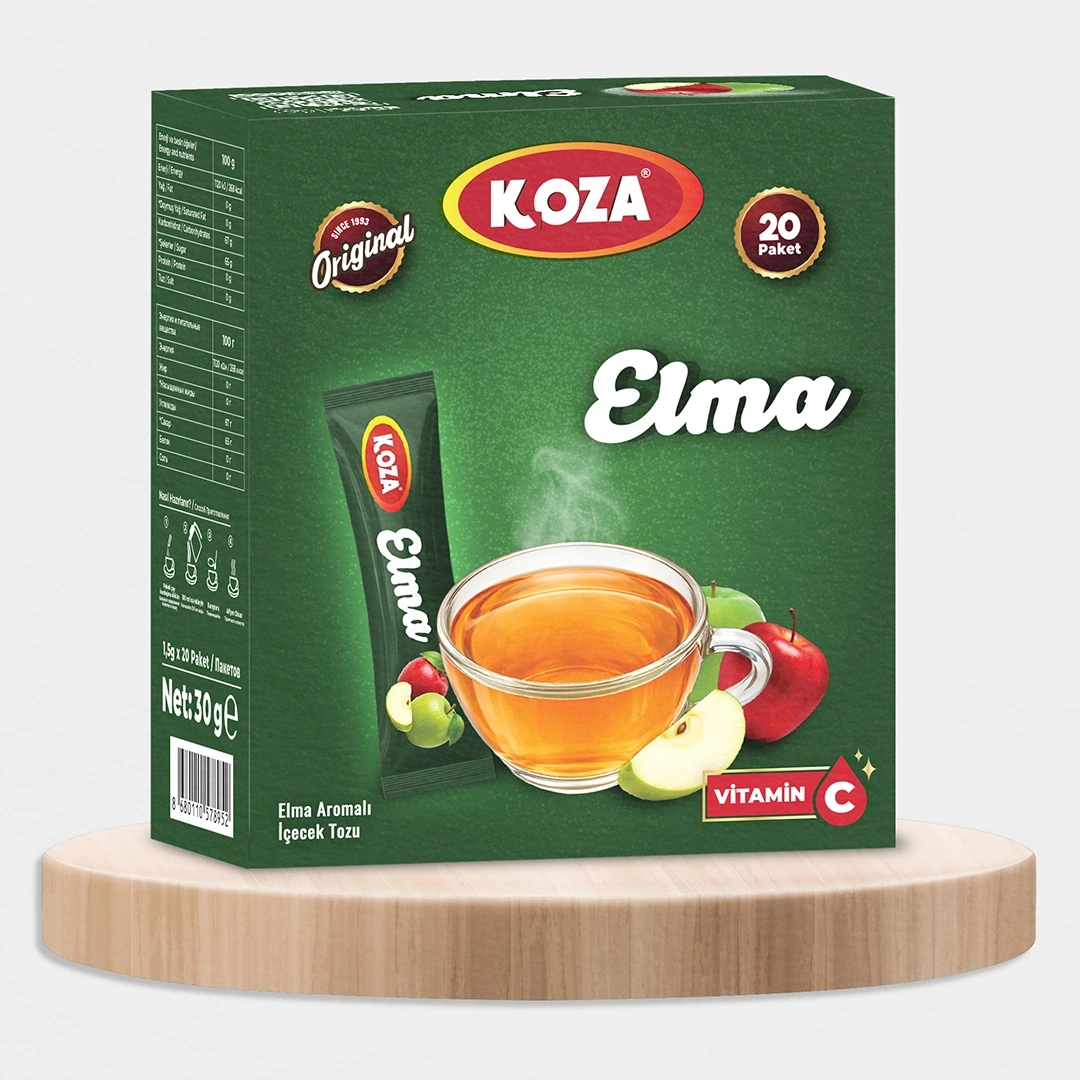 Tek İçimlik Elma Aromalı İçecek Tozu (20 Stick)