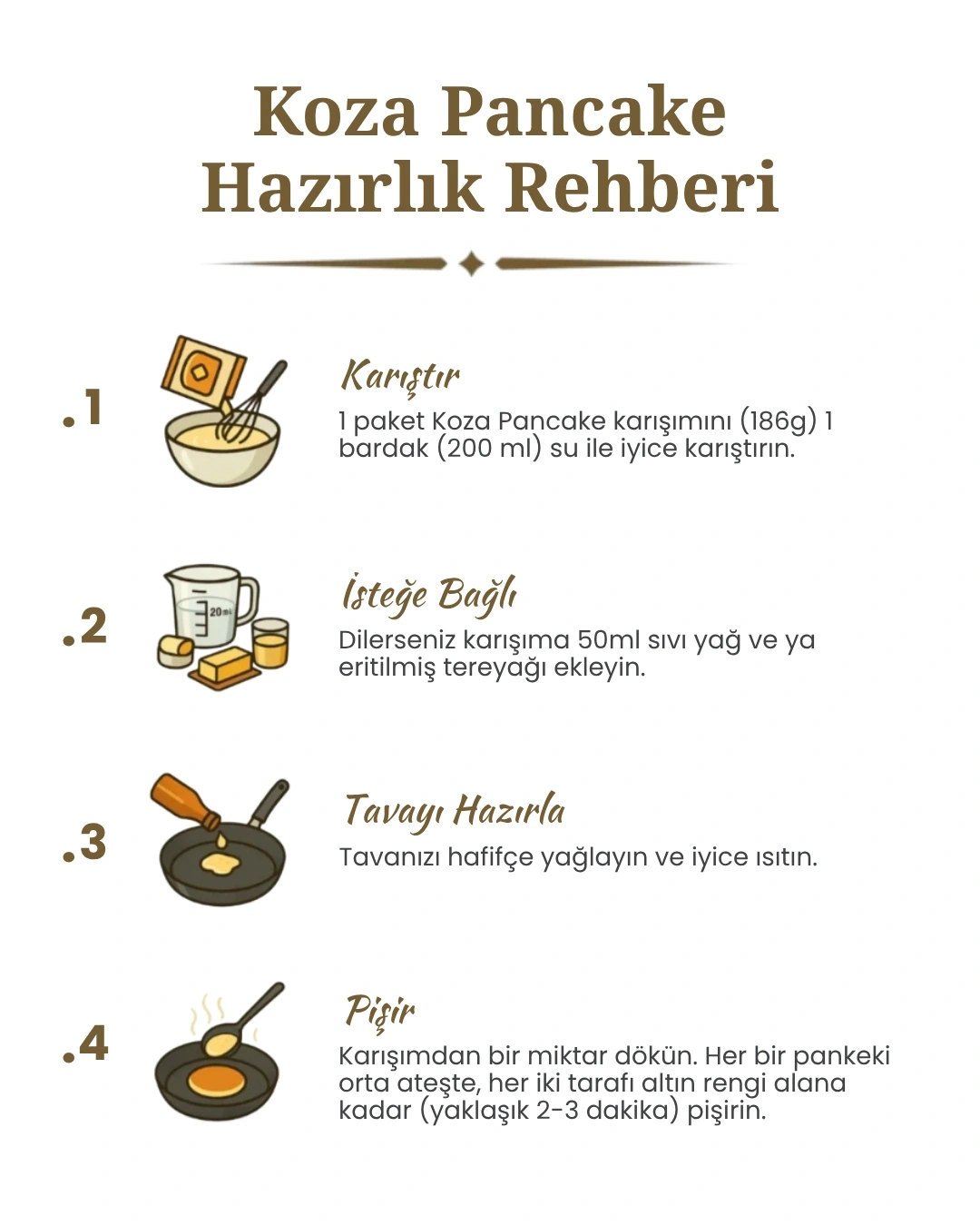 Ev Yapımı Için Pancake Karışımı