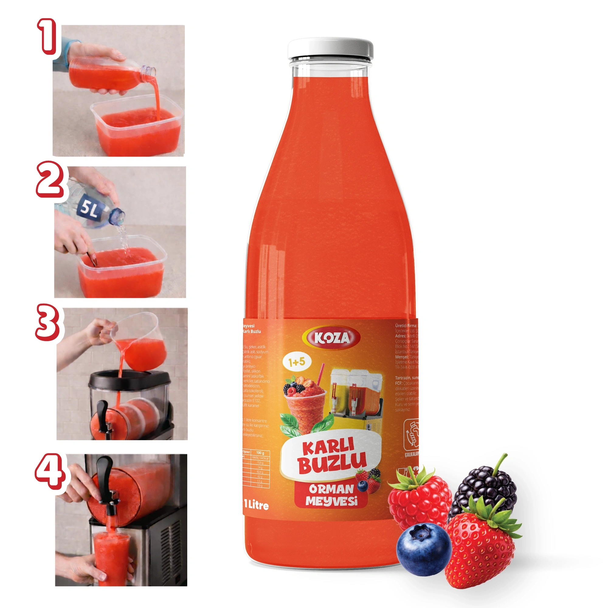 Orman Meyvesi Aromalı Sıvı Karlı Buzlu