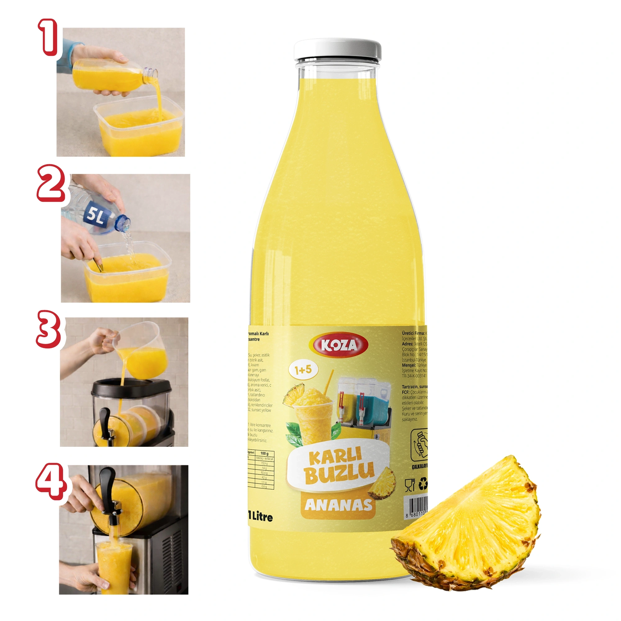 Ananas Aromalı Sıvı Karlı Buzlu