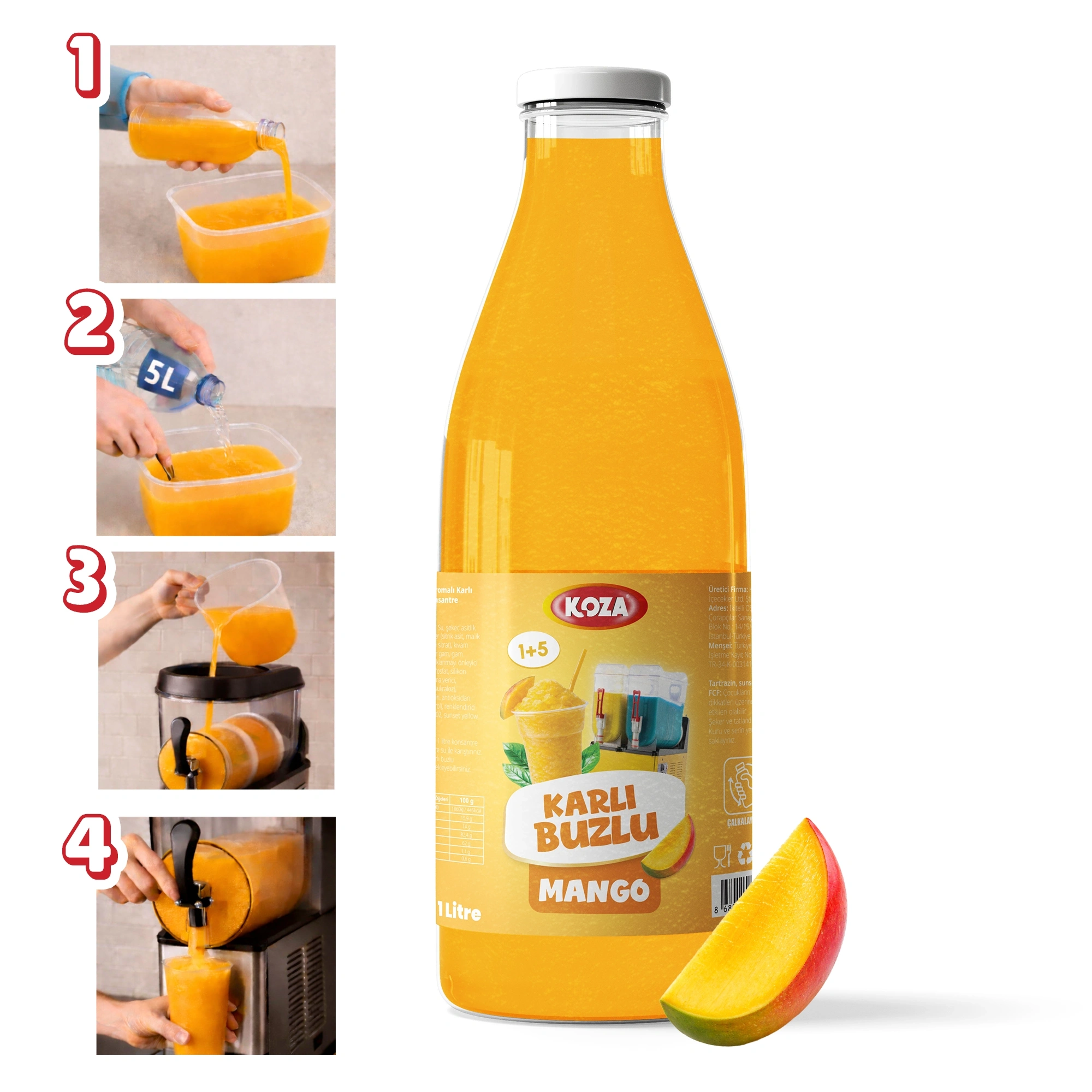 Mango Aromalı Sıvı Karlı Buzlu