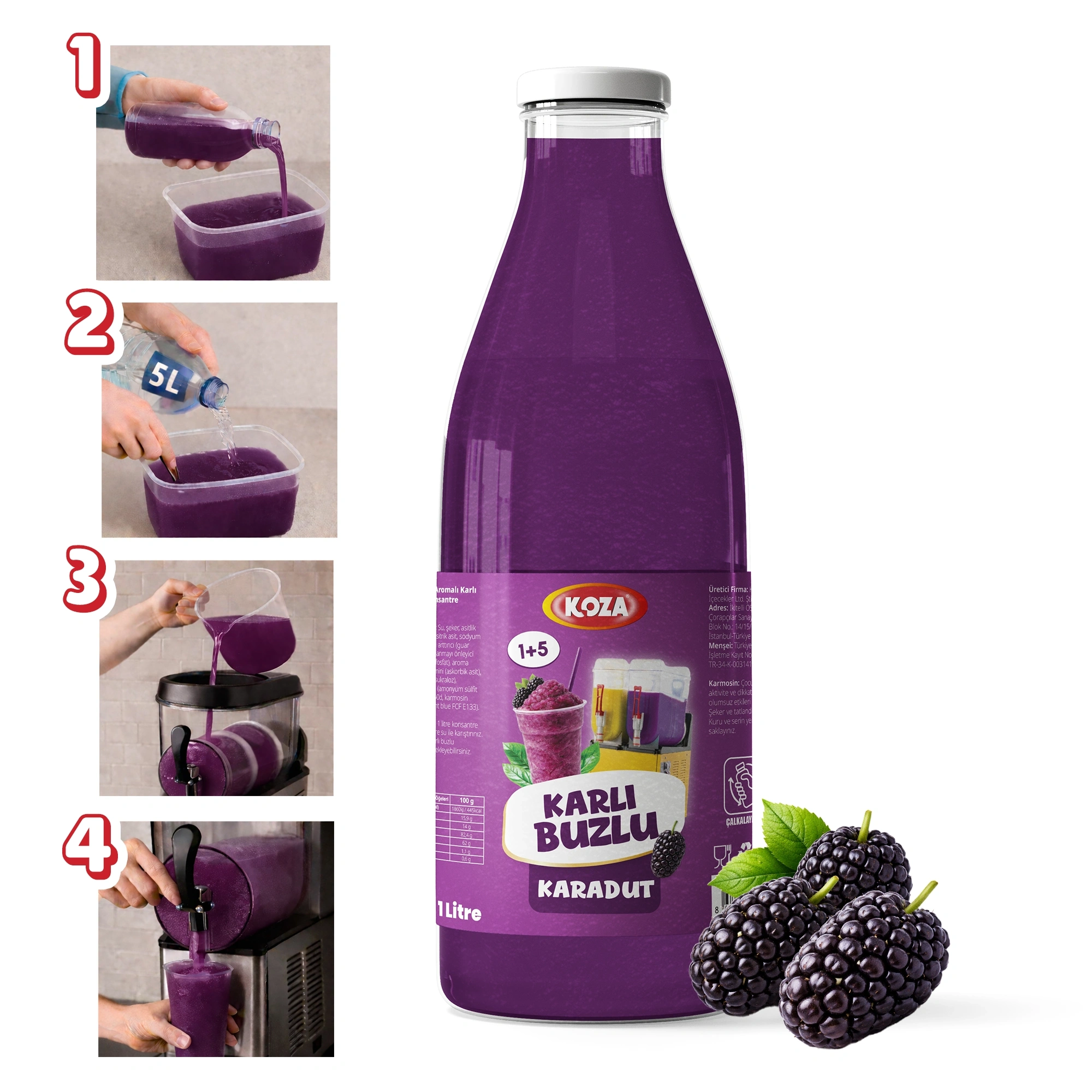 Karadut Aromalı Sıvı Karlı Buzlu