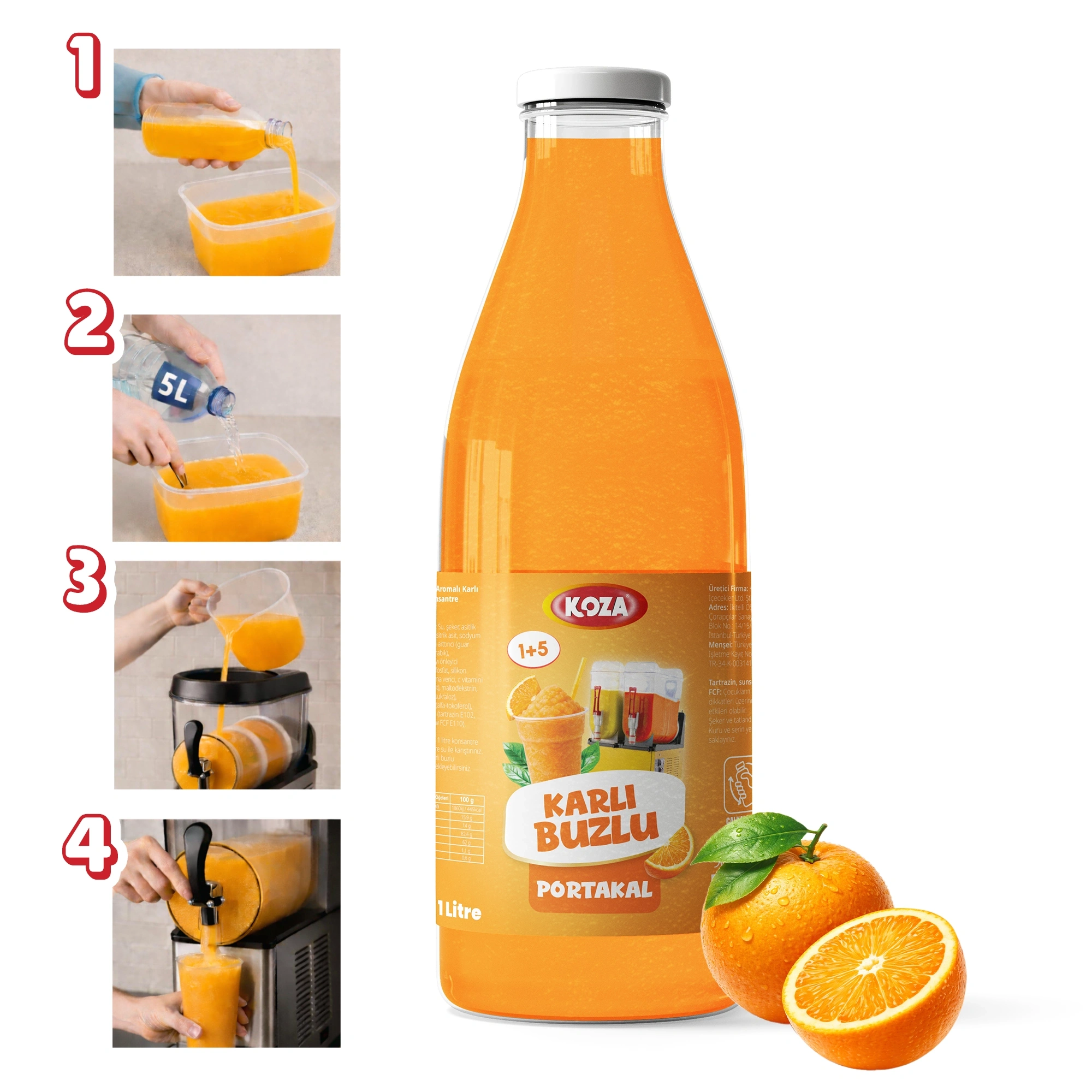 Portakal Aromalı Sıvı Karlı Buzlu