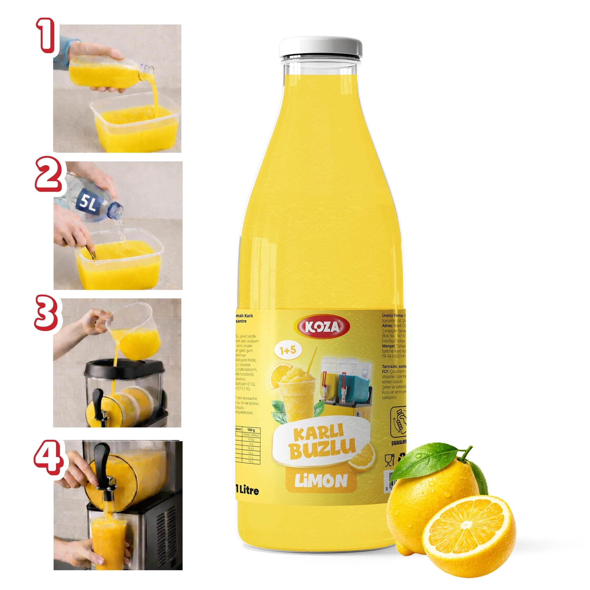 Limon Aromalı Sıvı Karlı Buzlu