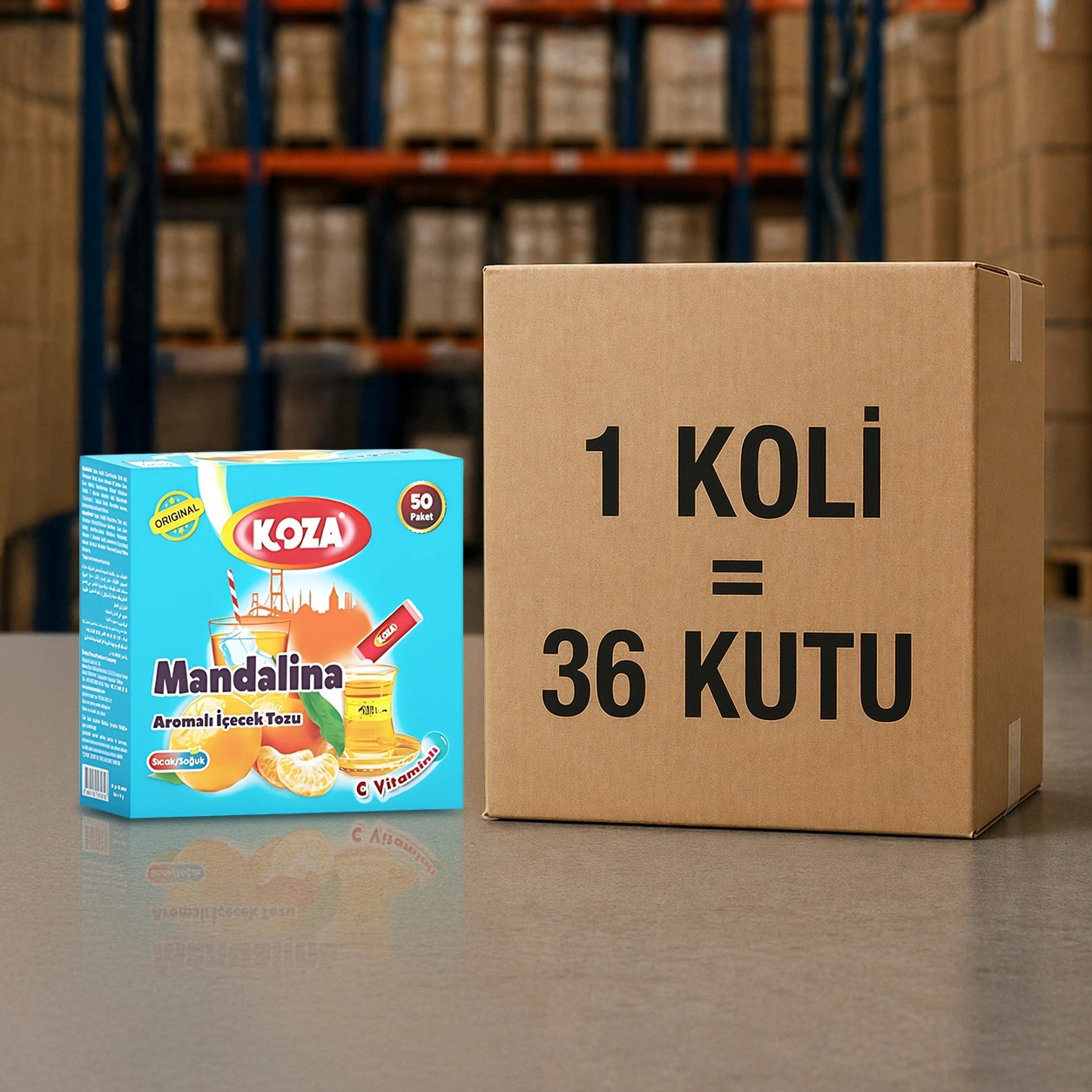 Tek İçimlik Mandalina Aromalı Toz İçecek