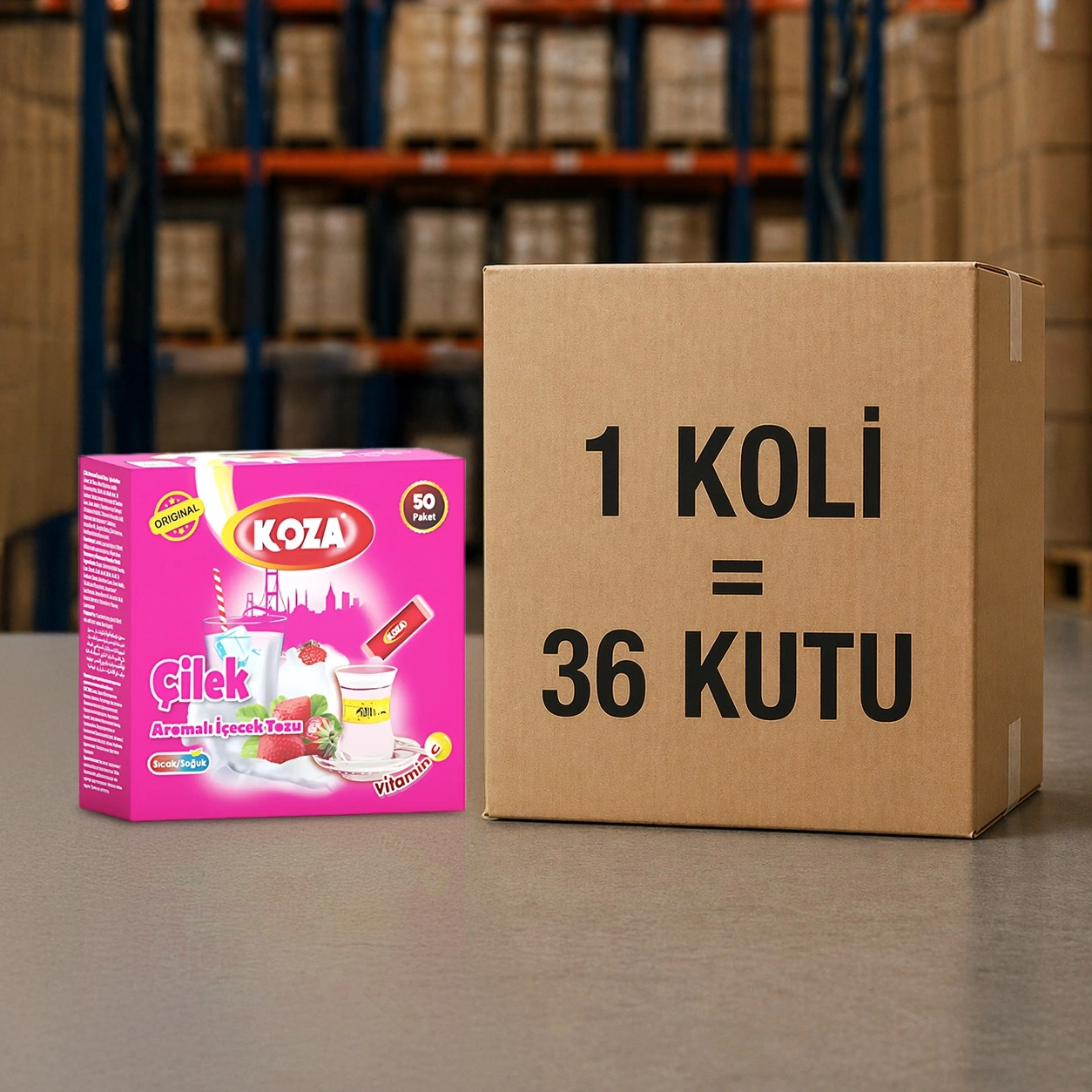 Tek İçimlik Çilek Aromalı Toz İçecek