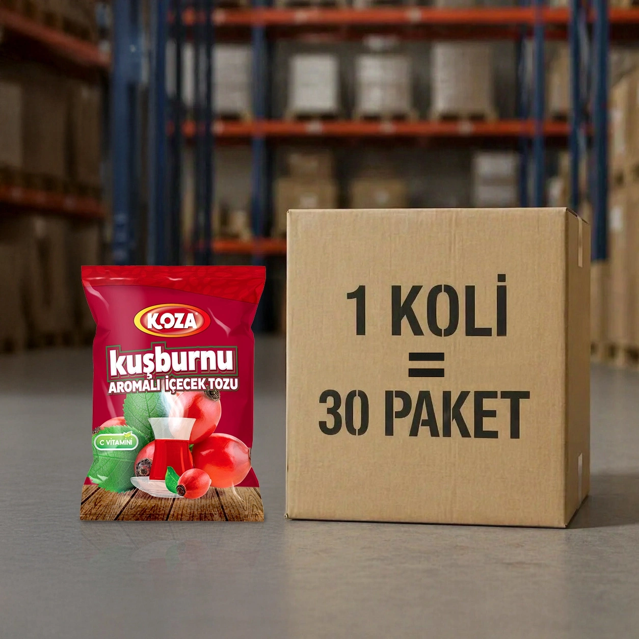 Kuşburnu Aromalı Toz İçecek (300gr) Koli (30 Paket)