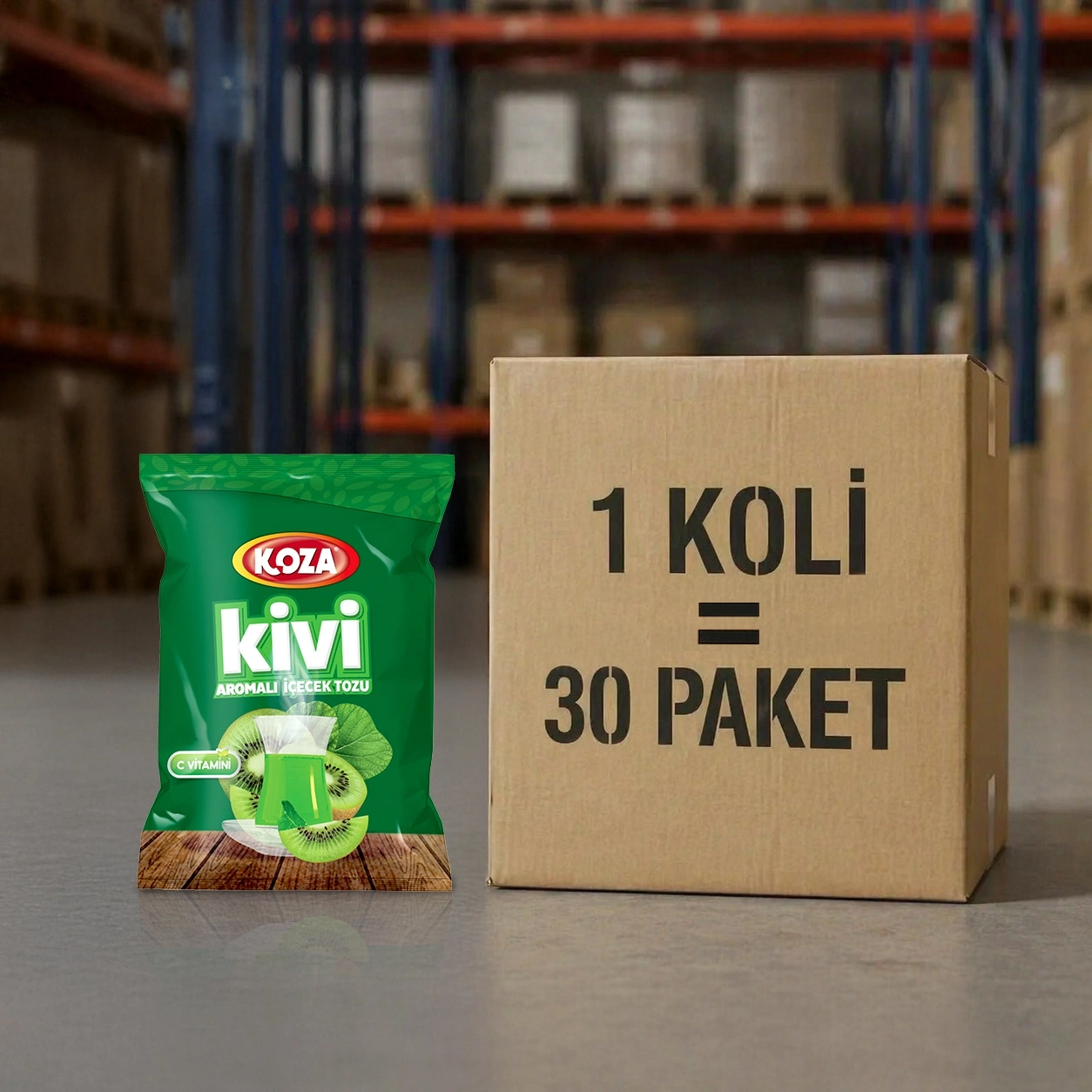 Kivi Aromalı Toz İçecek (300gr) Koli (30 Paket)