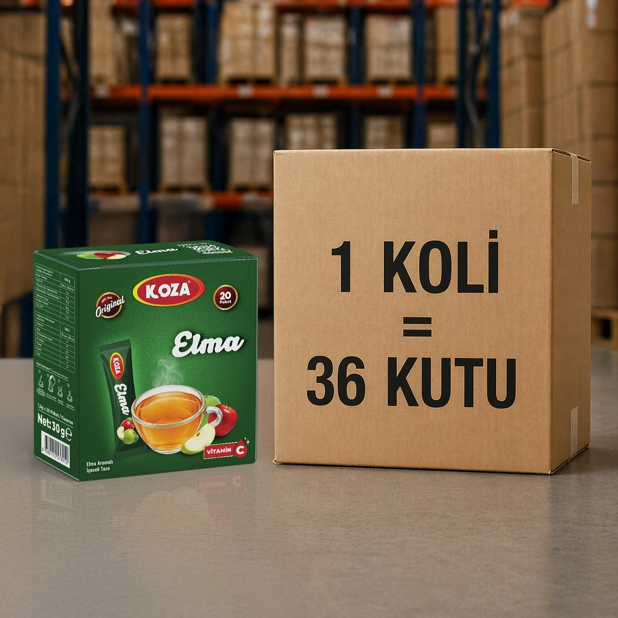 Tek İçimlik Elma Aromalı İçecek Tozu (20 Stick)