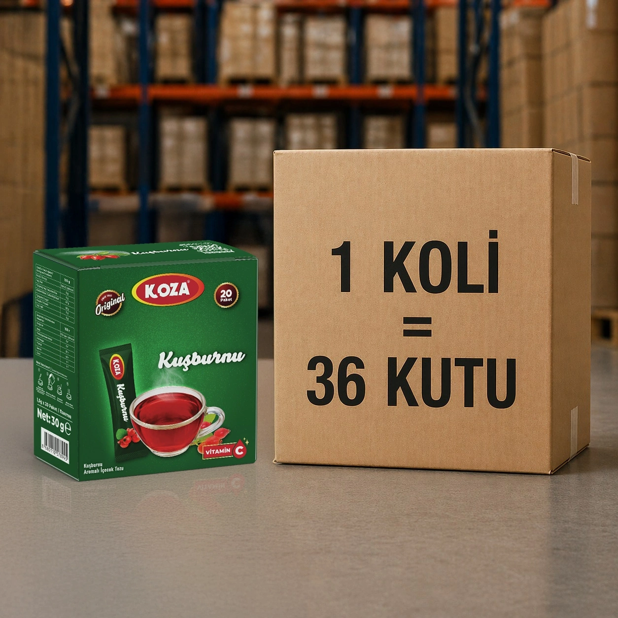 Tek İçimlik Kuşburnu Aromalı İçecek Tozu (20 Stick)