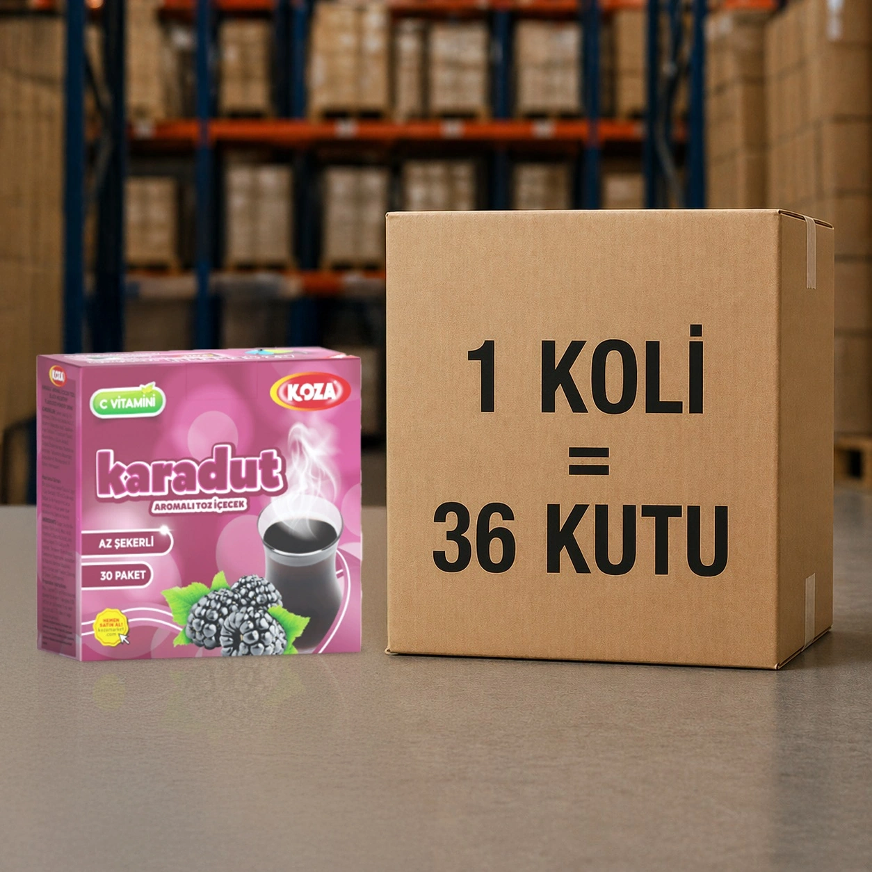 Az Şekerli Tek İçimlik Karadut Aro. İçecek Tozu (30 Stick)