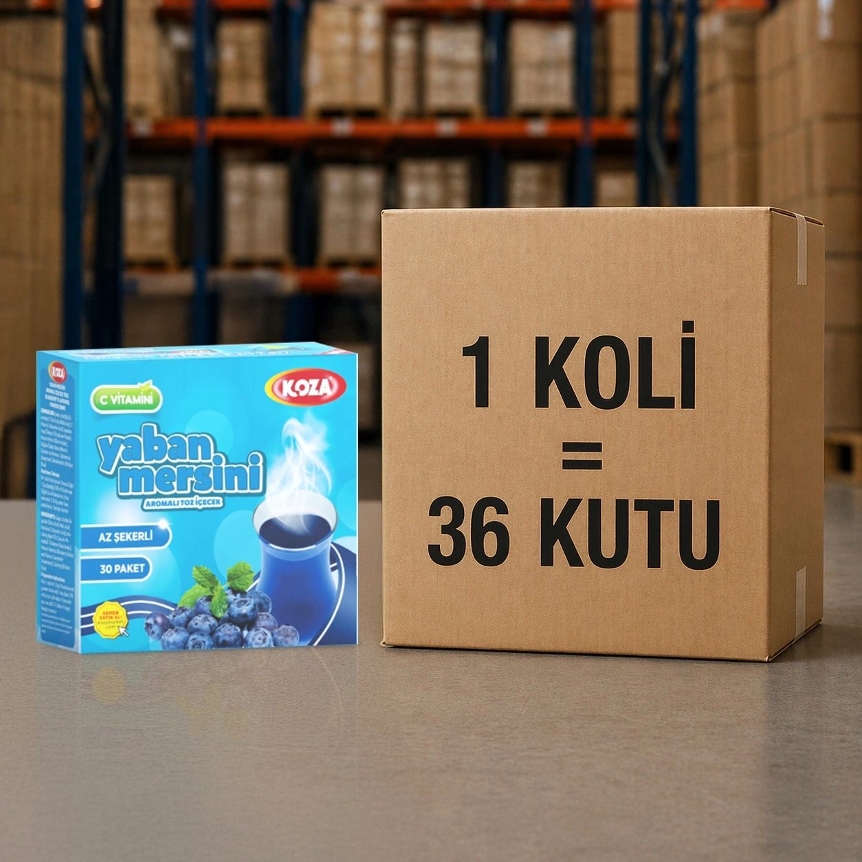 Az Şekerli Tek İçimlik Yaban Mersini Aro. İçecek Tozu (30 Stick)