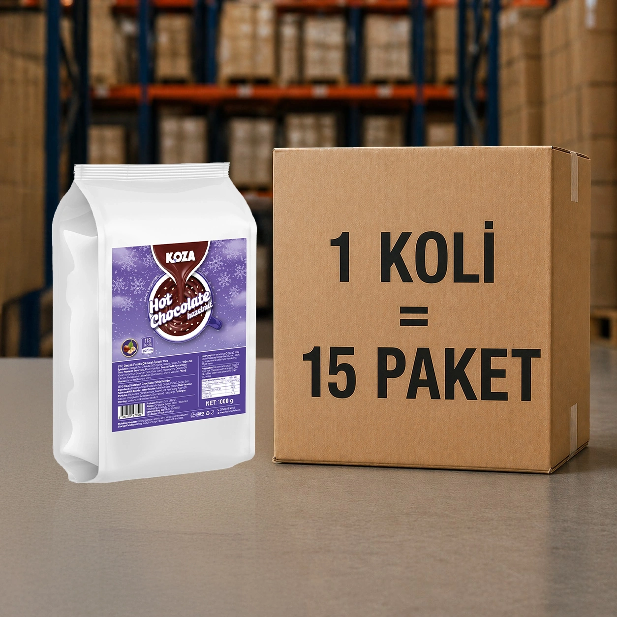 Premium Fındık Parçacıklı Sıcak Çikolata Tozu ( 1 Kg )