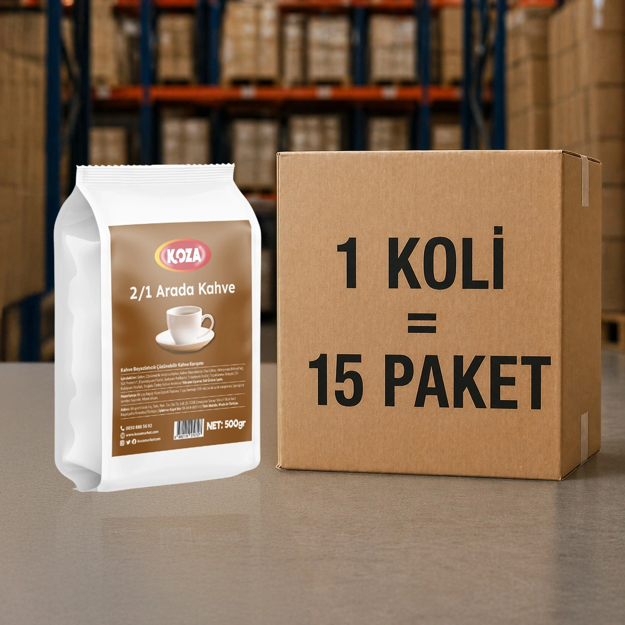 Koza 2si 1 Arada Kahve (500 gr)