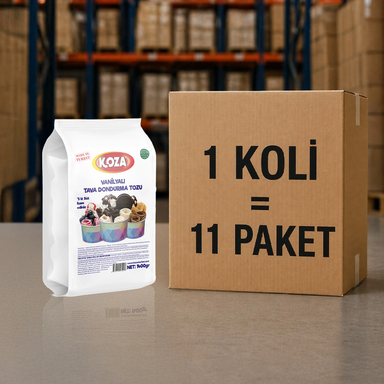 Vanilyalı Tava Dondurma Tozu (1400 gr)