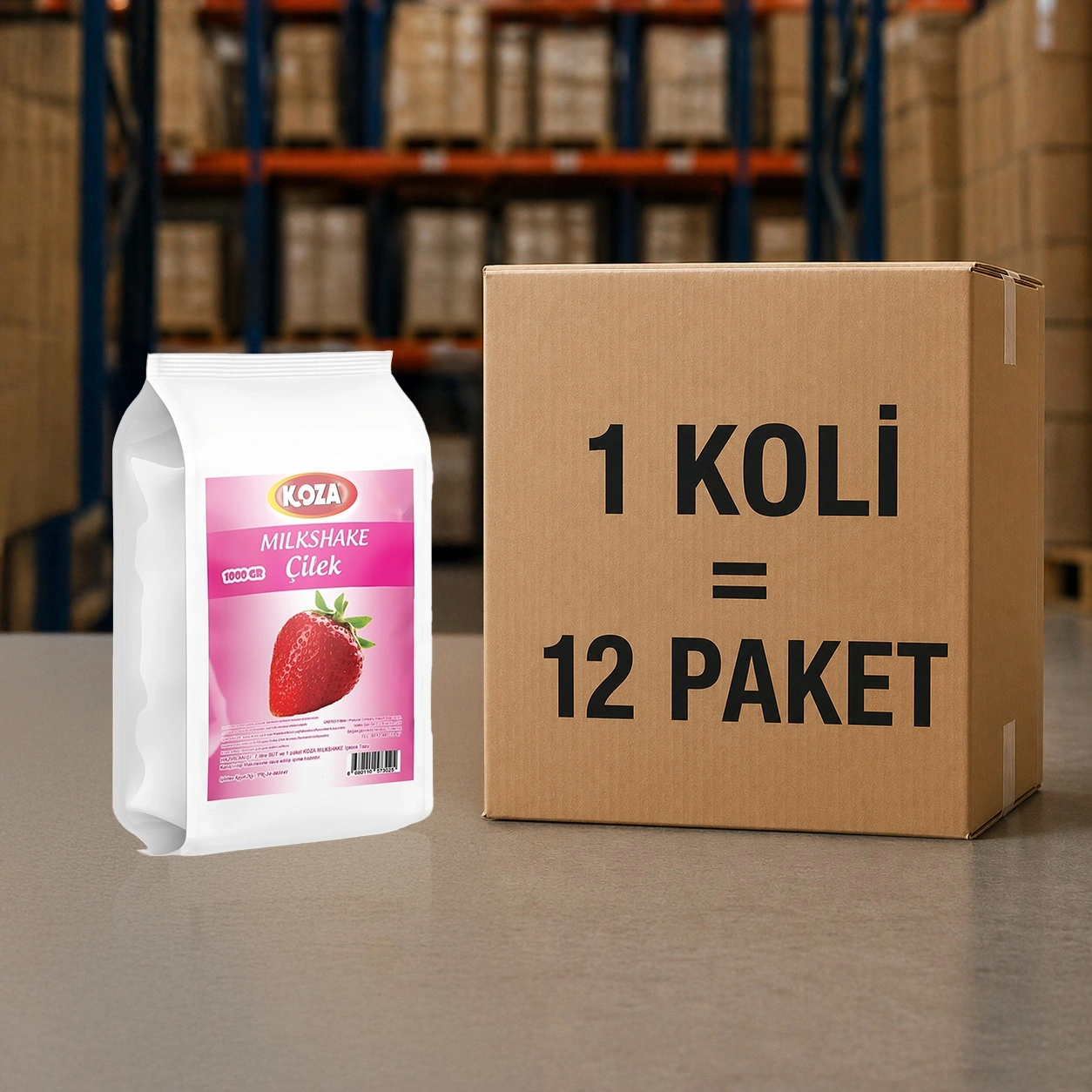 Çilek Aro. Milkshake Tozu (1000 gr)