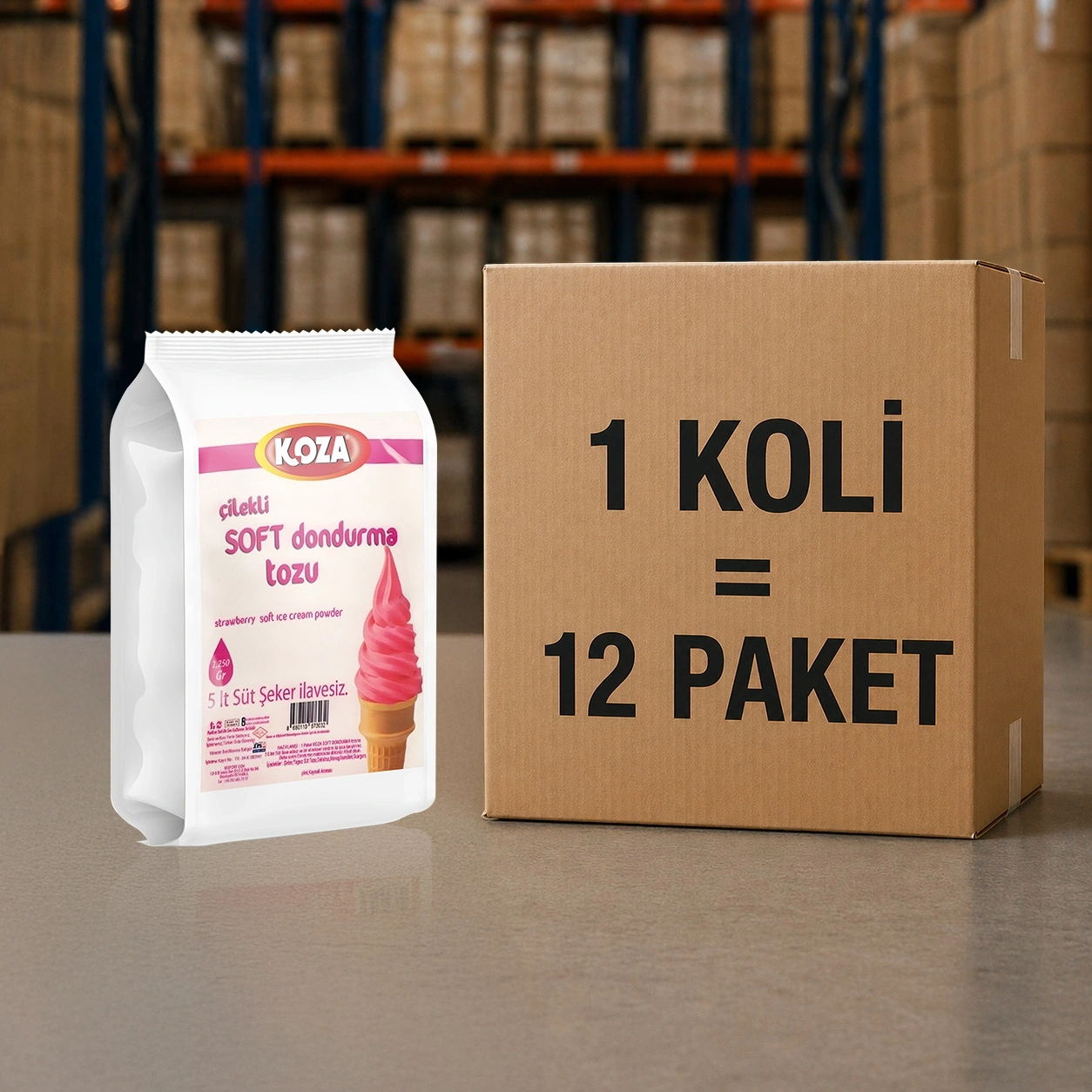 Çilek Aro. Soft Dondurma Tozu (1250 gr)