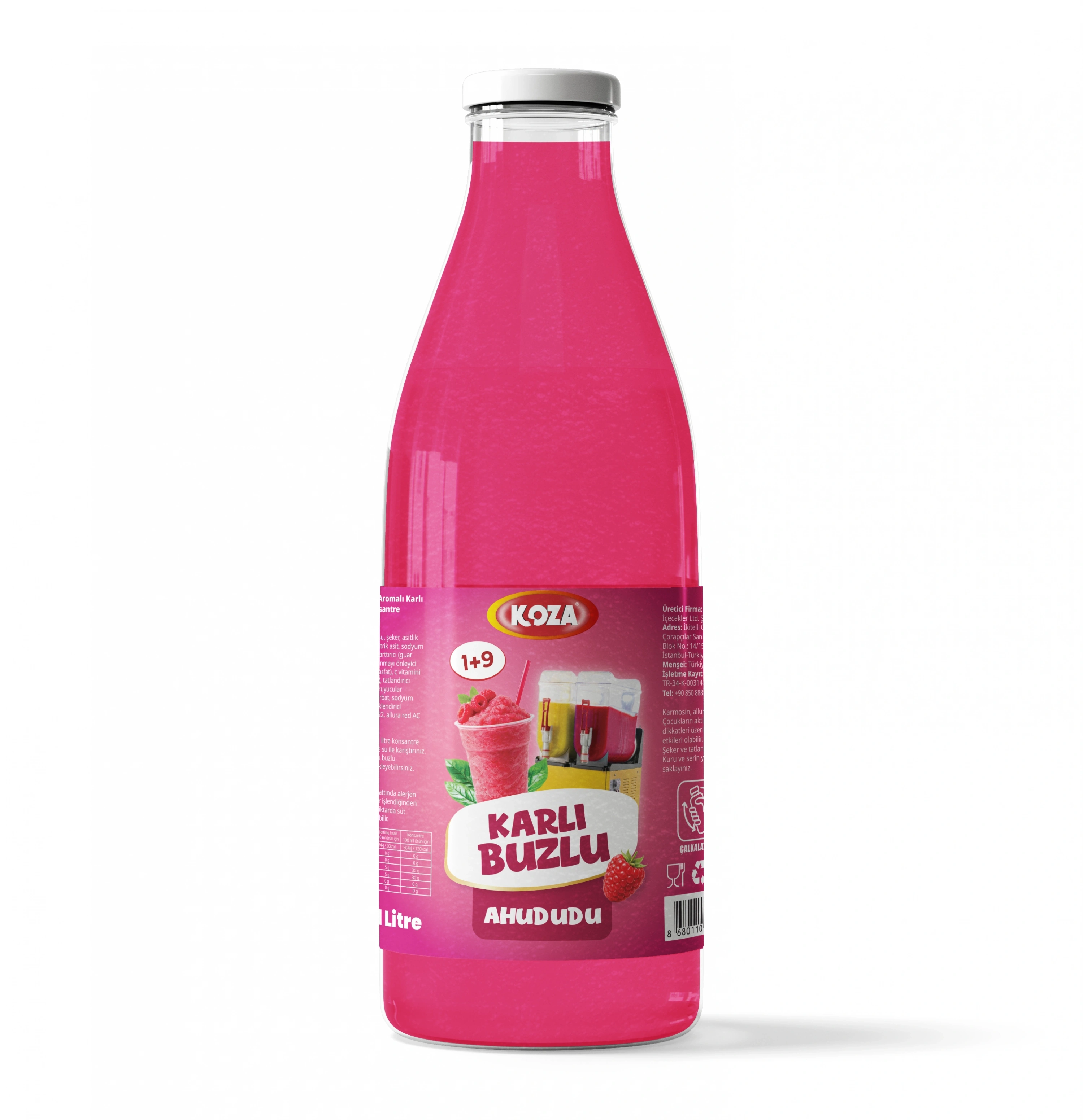 Ahududu Aromalı Sıvı Karlı Buzlu (1+9)