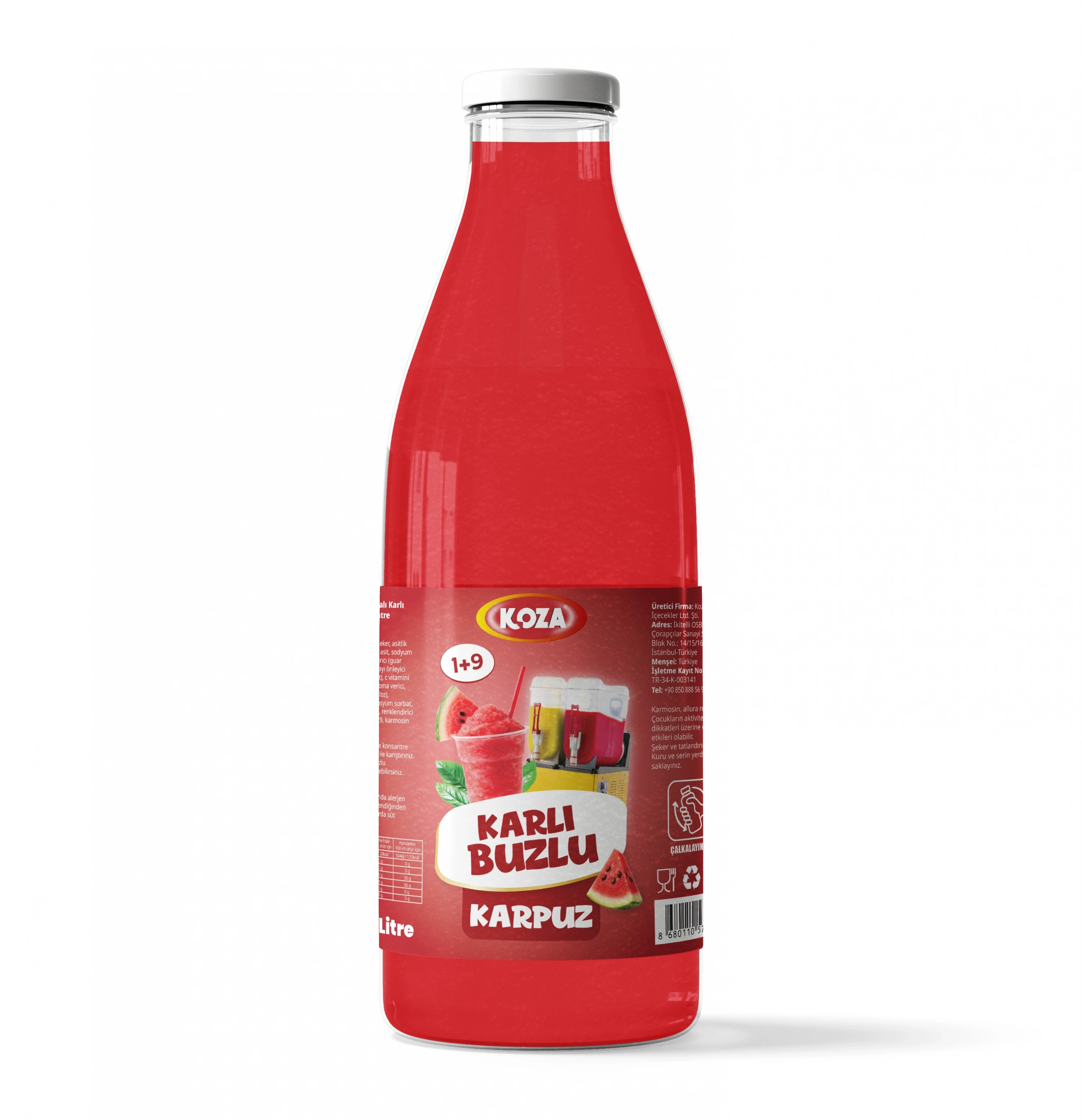 Karpuz Aromalı Sıvı Karlı Buzlu (1+9)