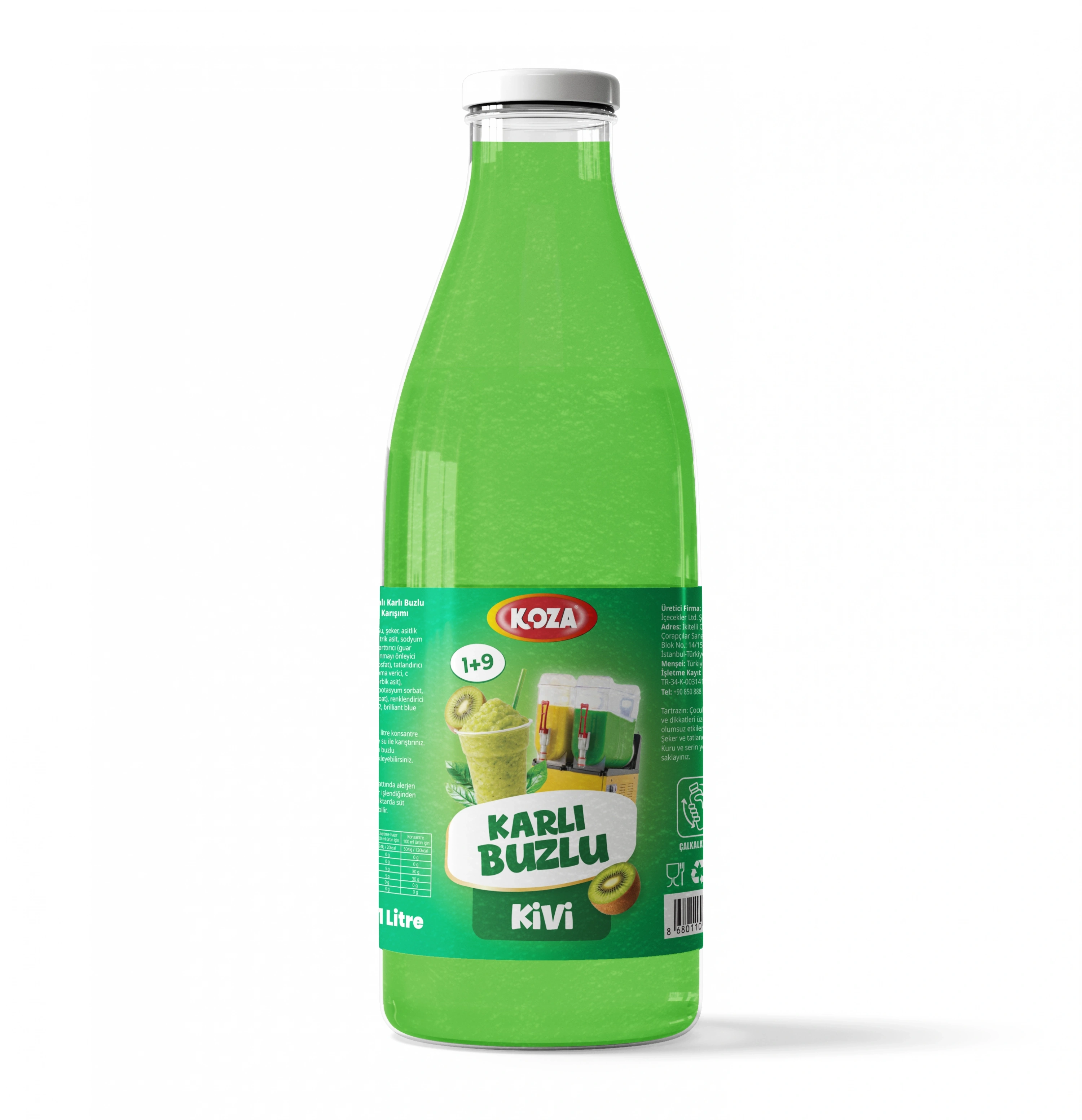 Kivi Aromalı Sıvı Karlı Buzlu (1+9)