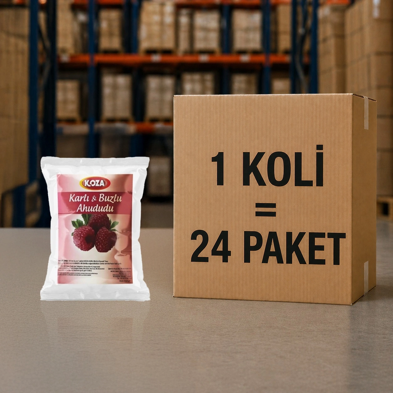 Ahududu Aromalı Karlı Buzlu Toz Karışımı (1+5)