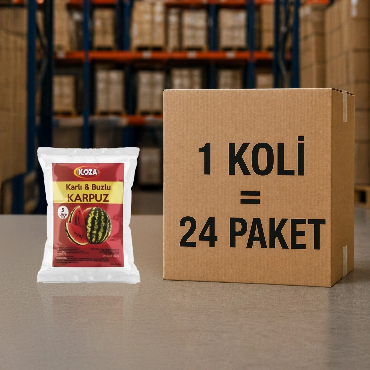 Karpuz Aromalı Karlı Buzlu Toz Karışımı (1+5)