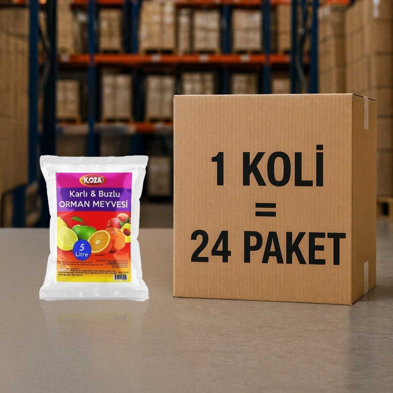 Orman Meyvesi Aromalı Karlı Buzlu Toz Karışımı (1+5)