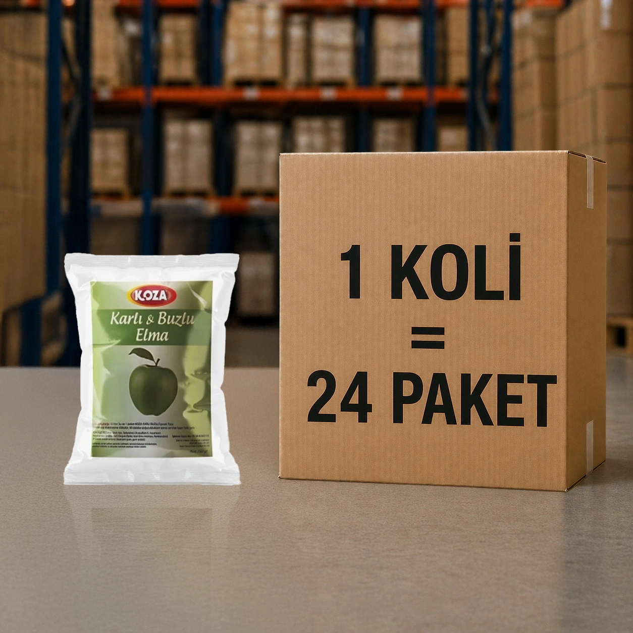 Yeşil Elma Aromalı Karlı Buzlu Toz Karışımı (1+5)