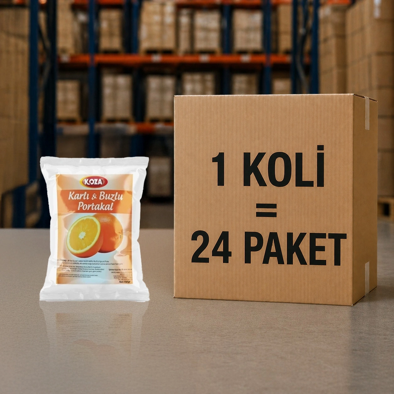 Portakal Aromalı Karlı Buzlu Toz Karışımı (1+5)