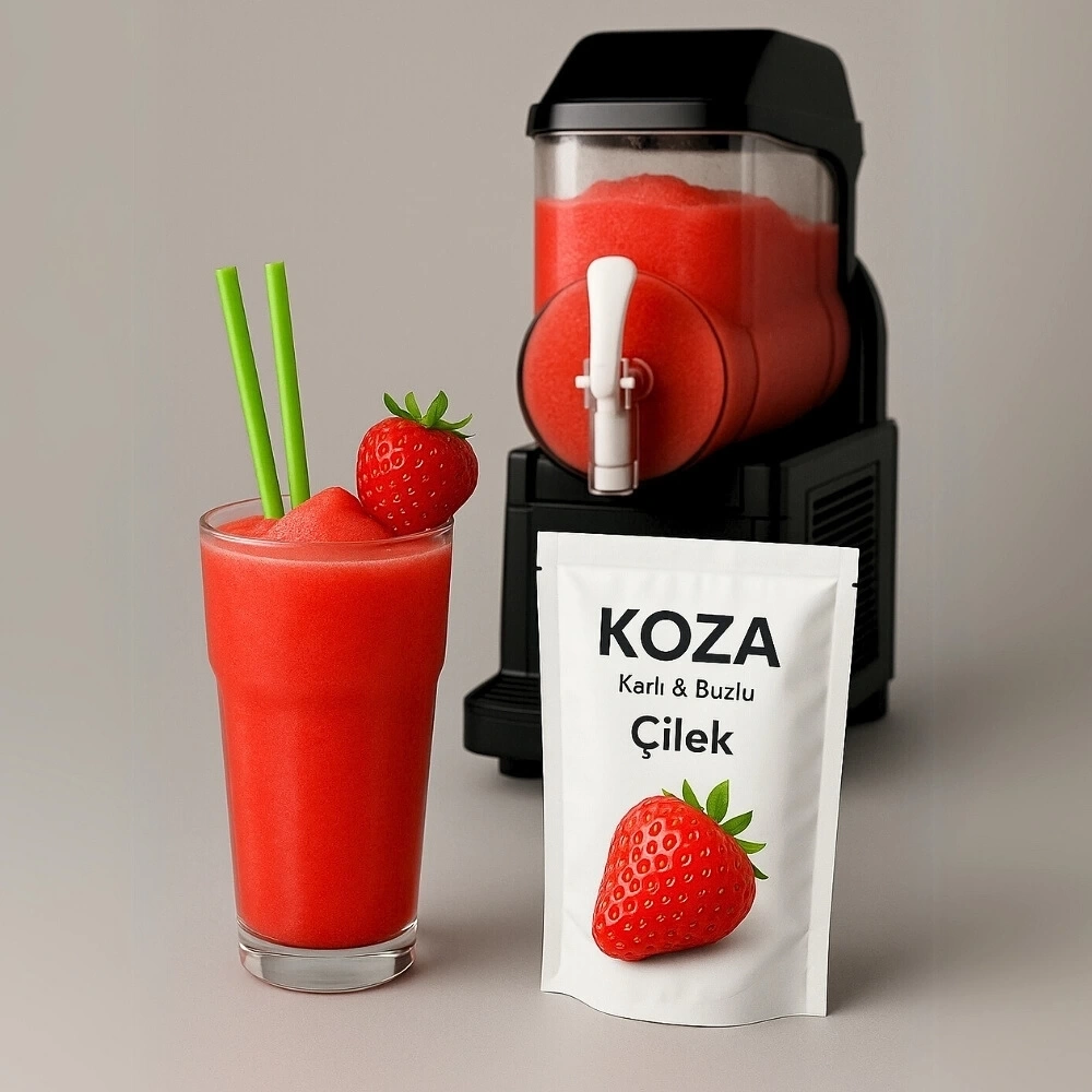Çilek Aromalı Karlı Buzlu Tozu (1250gr/10lt Su)