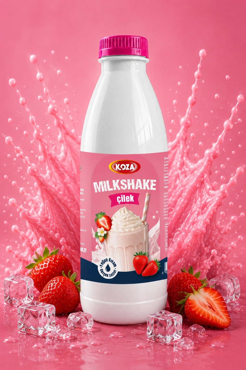 Çilek Aromalı Konsantre Milkshake Karışımı