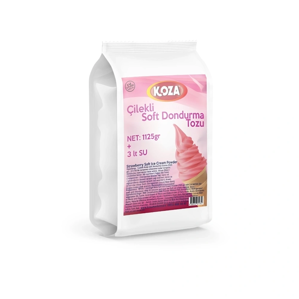 Çilekli Soft Dondurma Tozu (1125gr/3lt Su)