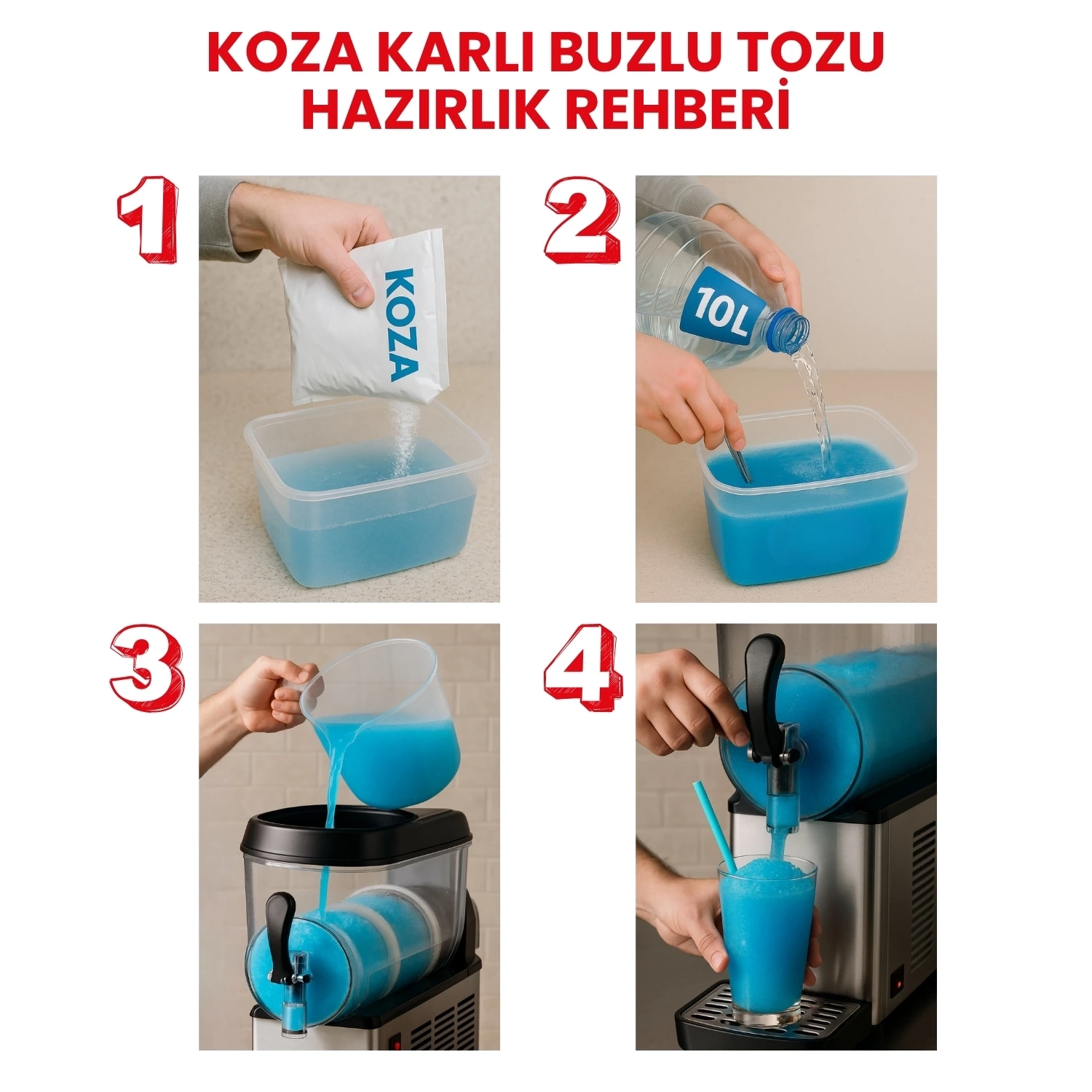 Kivi Aromalı Karlı Buzlu Tozu (1250gr/10lt Su)