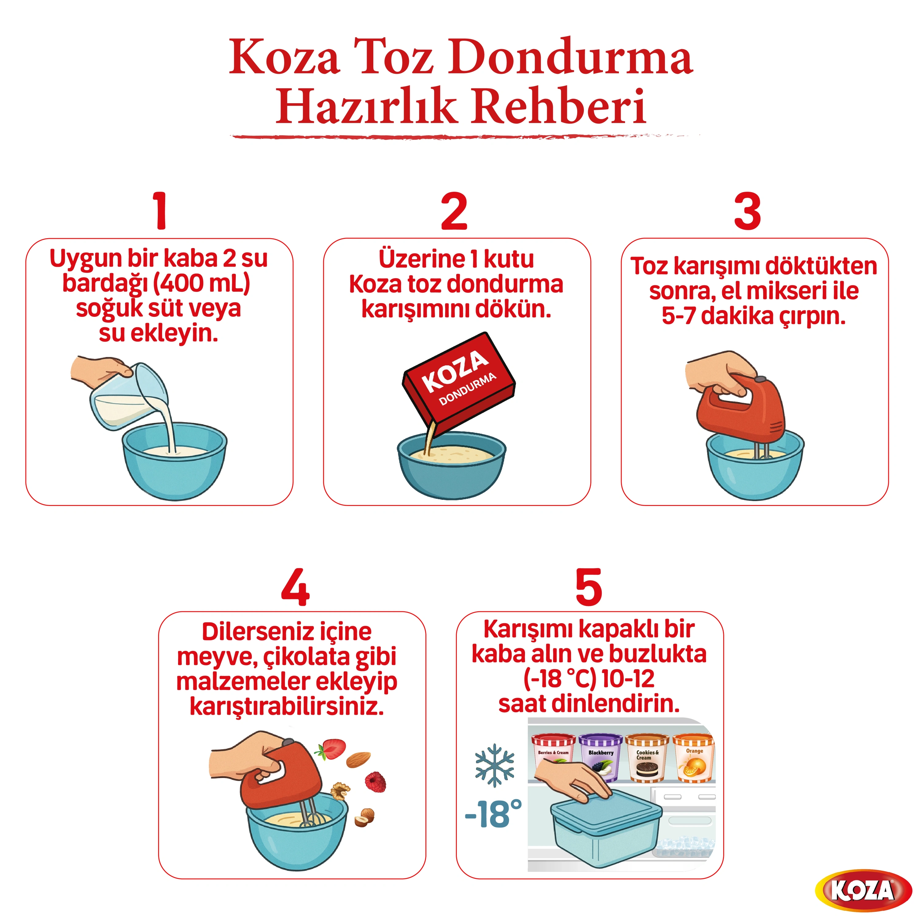 Koza Ev Tipi Dondurma Yaban Mersinli