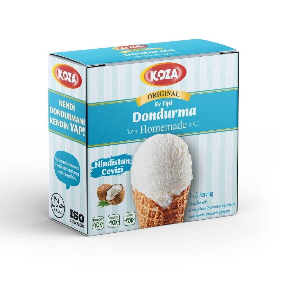 Koza Ev Tipi Dondurma Hindistan Cevizli