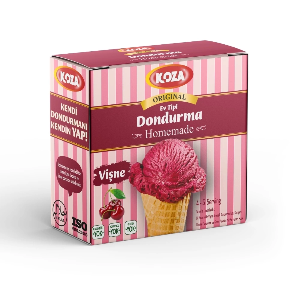 Koza Ev Tipi Dondurma Vişneli