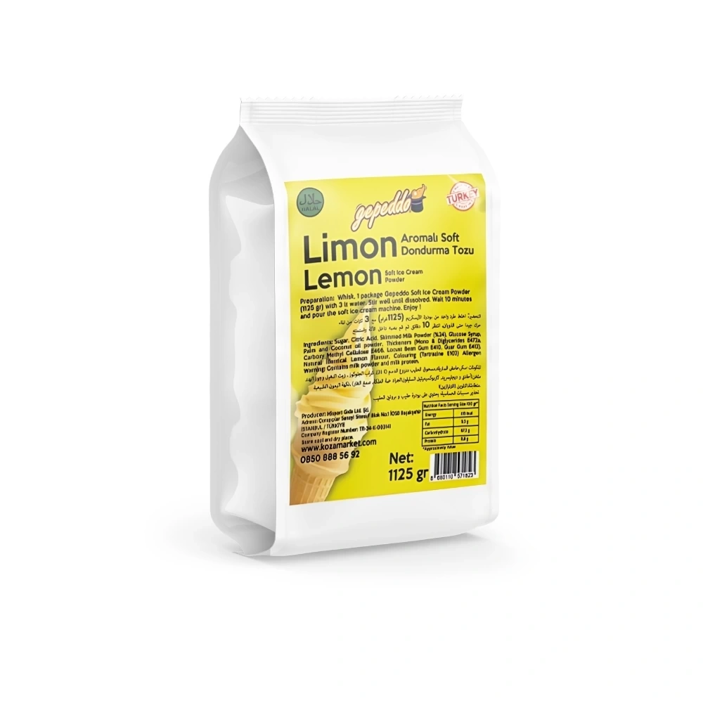 Limonlu Soft Dondurma Tozu (1125gr/3lt Su)
