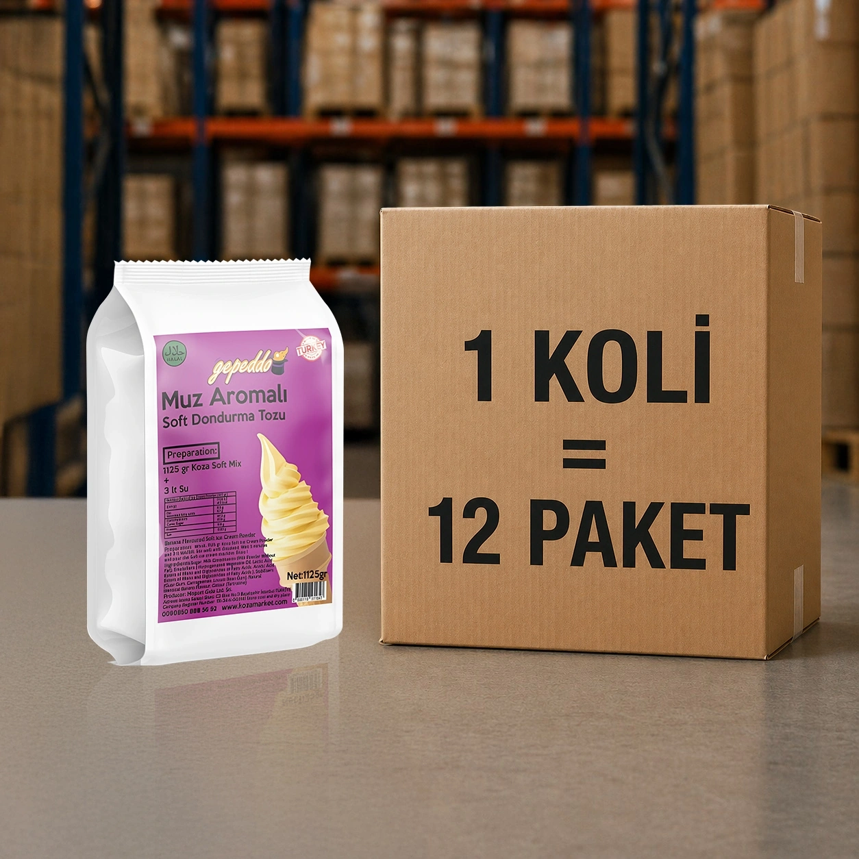 Muz Aro. Soft Dondurma Tozu (1125 gr)