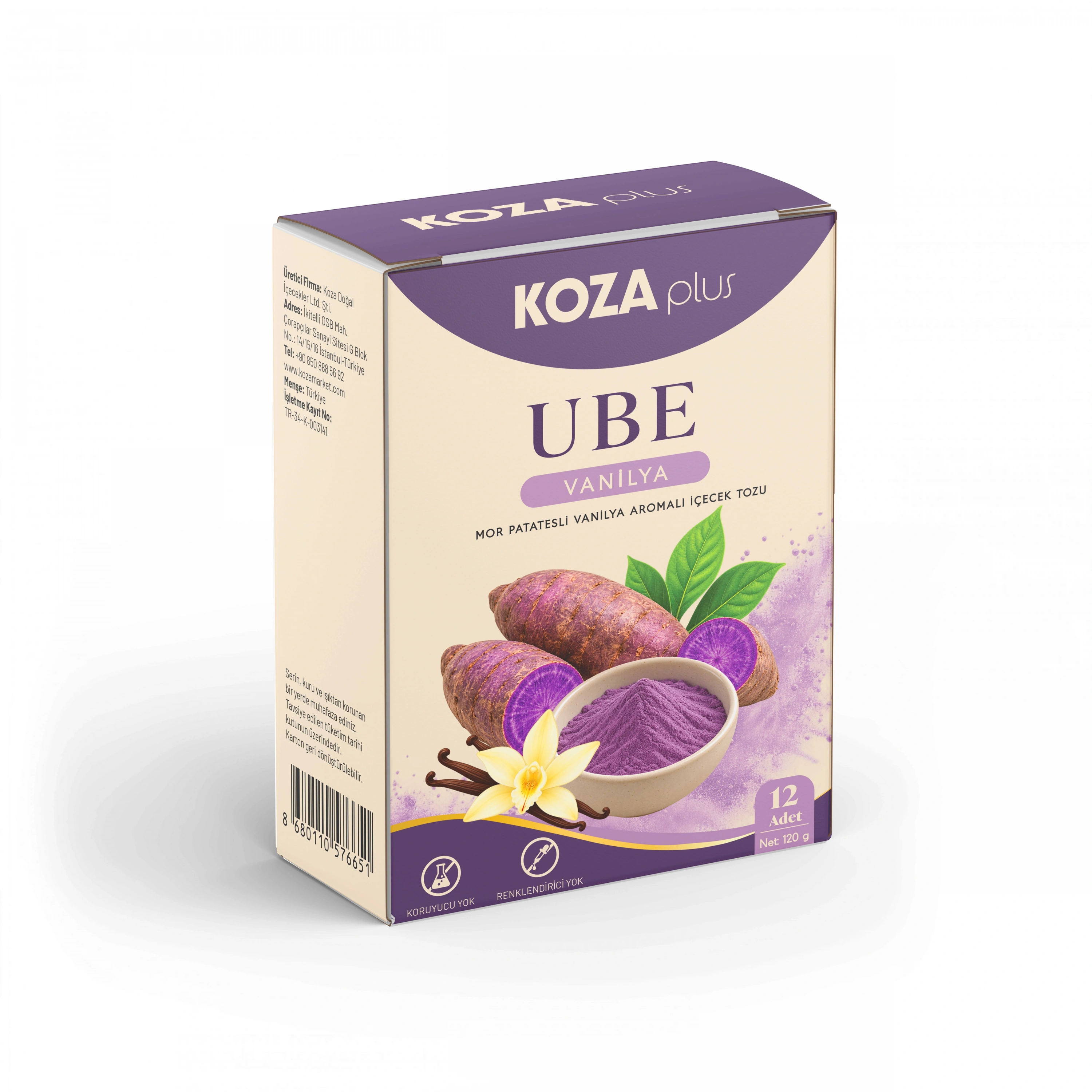 Plus Vanilya Aromalı Ubeli İçecek Tozu (12 Stick)