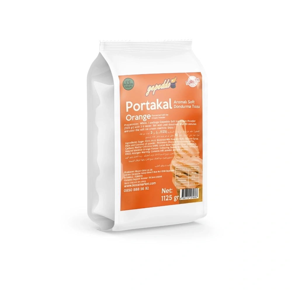 Portakallı Soft Dondurma Tozu (1125gr/3lt Su)