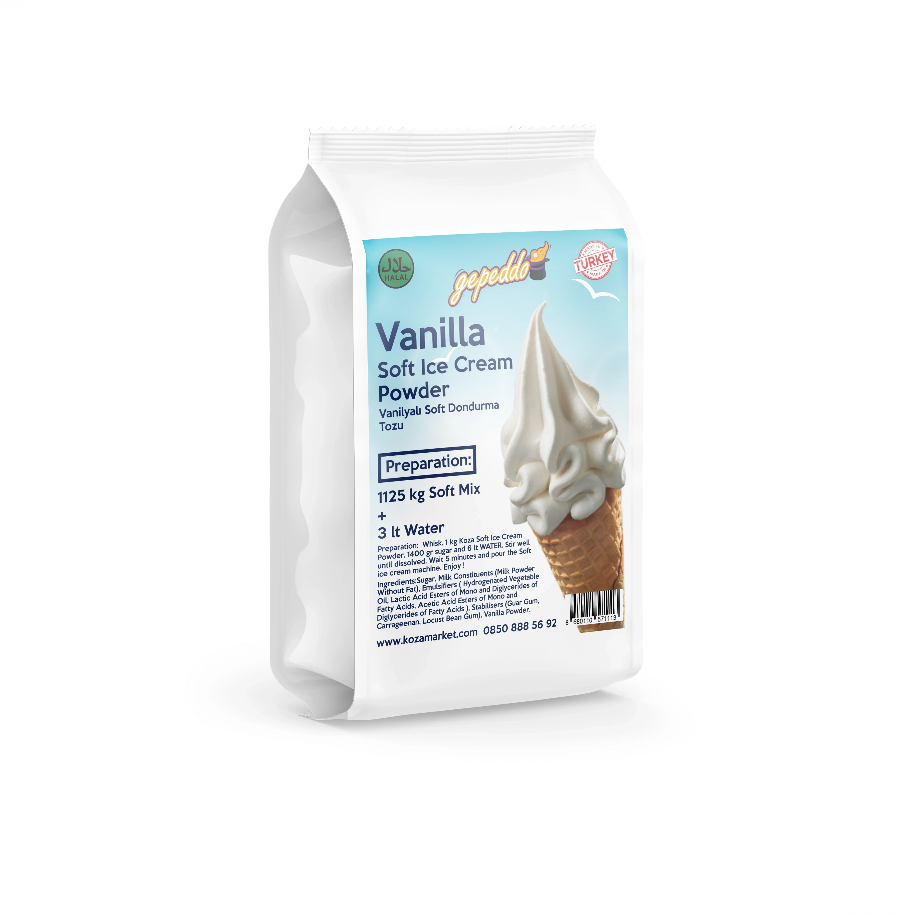 Vanilya Aro. Soft Dondurma Tozu (1125 gr)