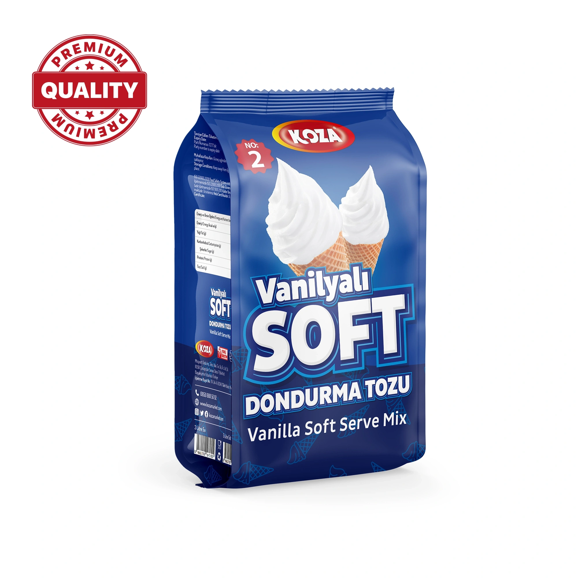 Vanilyalı Soft Dondurma Tozu No: 2 (1125 gr/3lt Su )