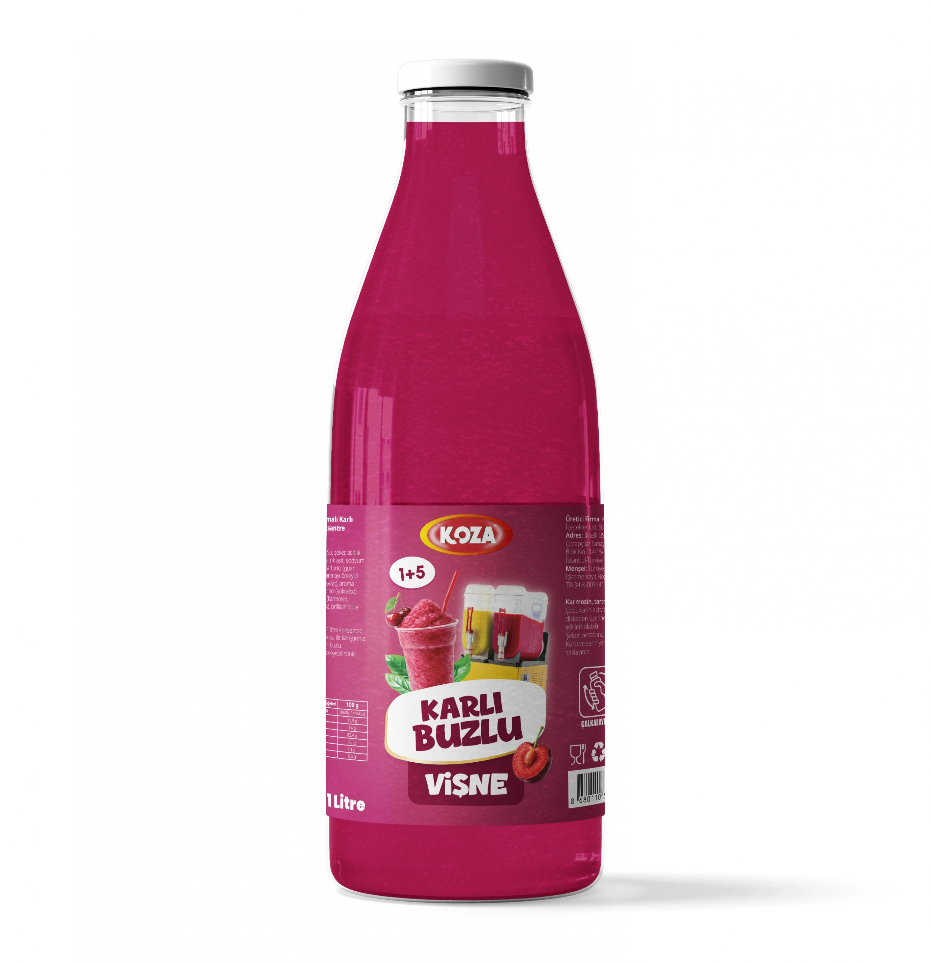 Vişne Aromalı Karlı Buzlu Sıvı ( 1 Lt. )