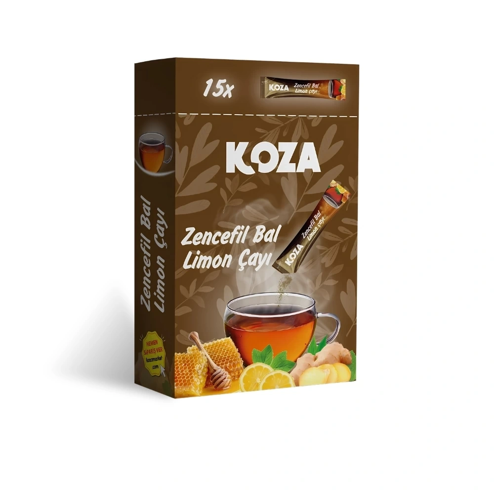 Tek İçimlik Zencefil Bal Limon Bitki Çayı (15 stick)